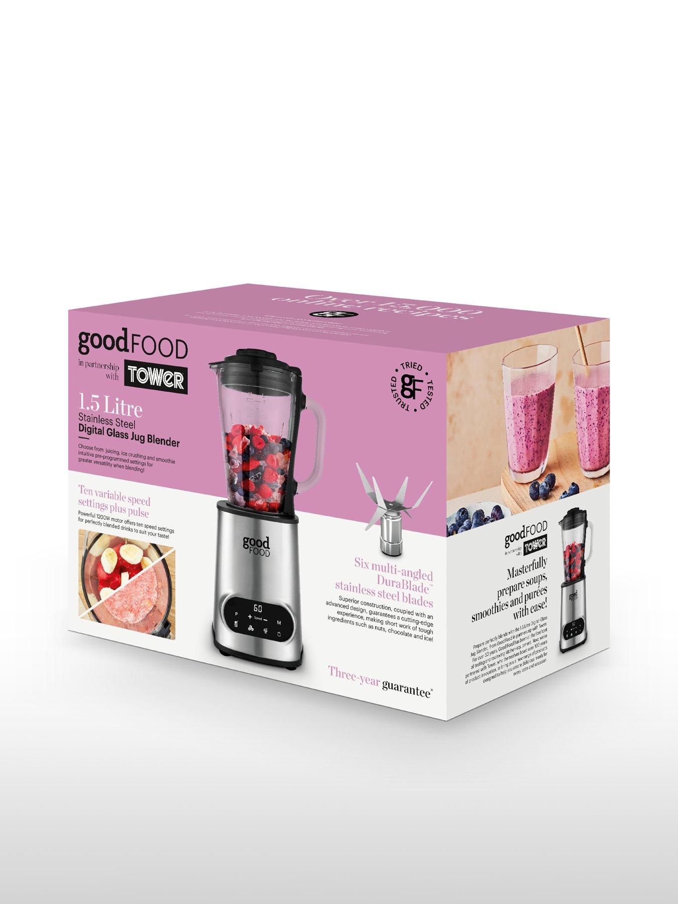 Image 7 of 7 of Good Food by Tower GF12013 Digital Jug Blender, 1.5L, 1200W -&nbsp;Stainless Steel