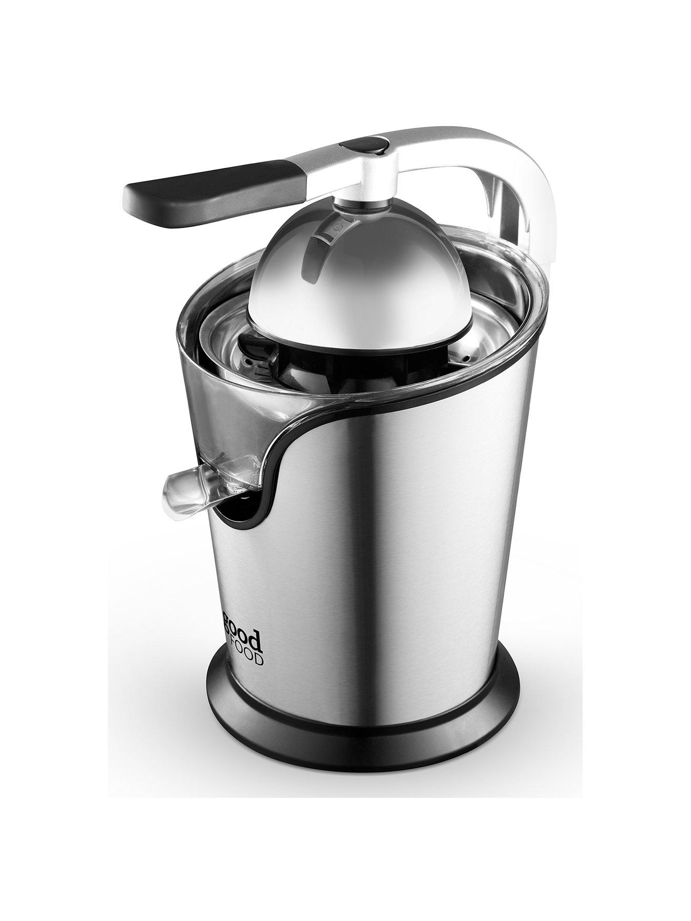 good-food-by-tower-gf12016-citrus-juicer-with-dual-cones-100w-stainless-steel