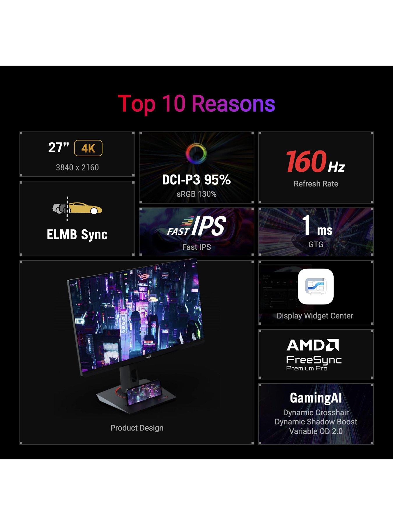  image of asus-rog-strix-xg27ucs-27in-4k-uhd-3840x2160-160hz-1ms-fast-ips-g-sync-compatible-usb-type-c-gaming-monitor