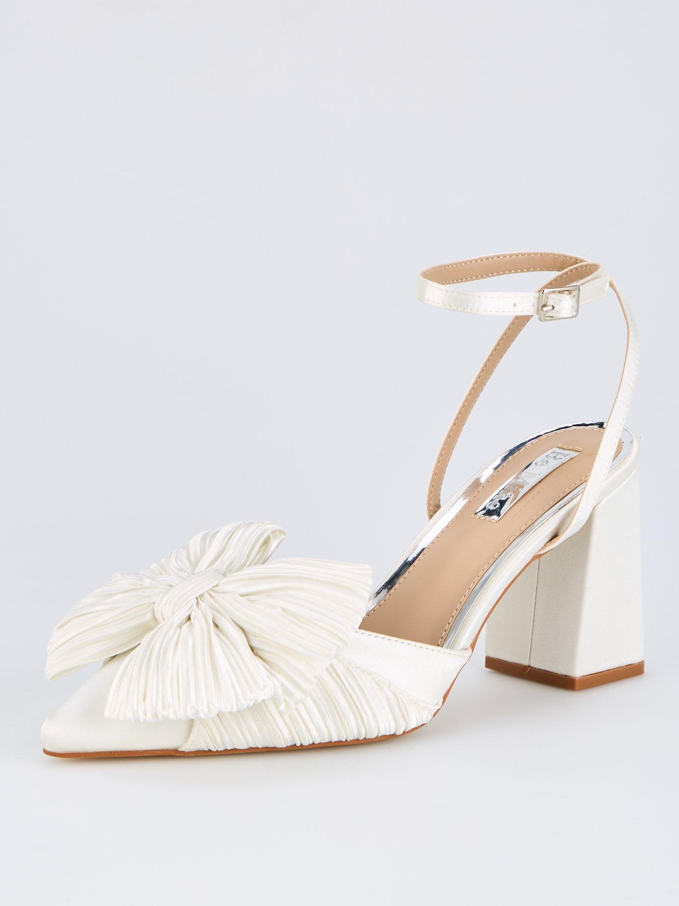  image of raid-be-mine-wide-fit-sierra-heeled-shoes-ivory-satin