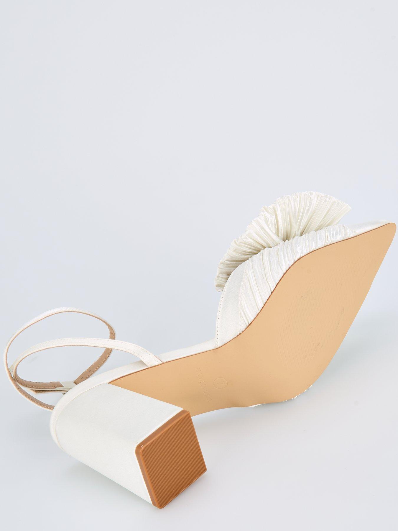  image of raid-be-mine-wide-fit-sierra-heeled-shoes-ivory-satin