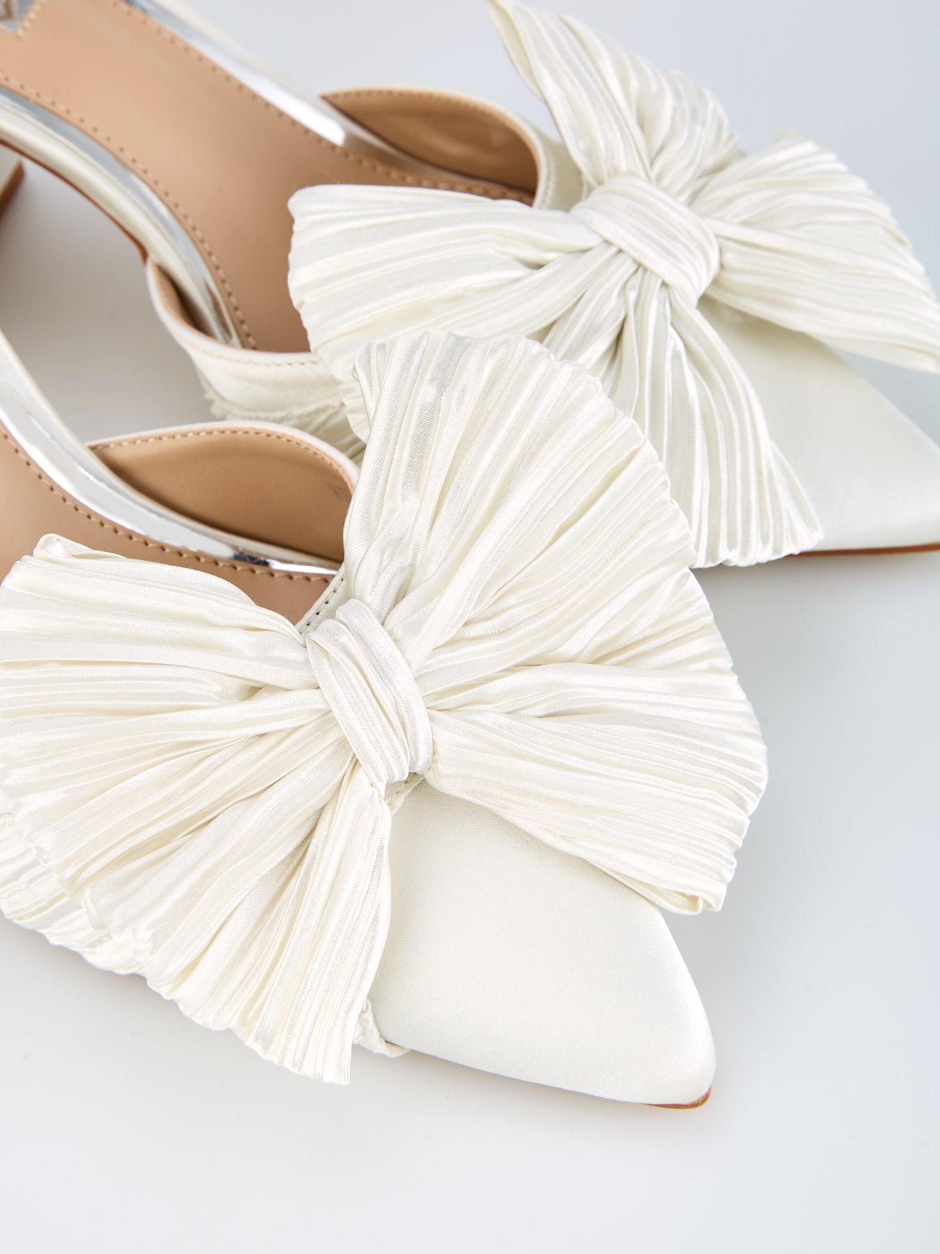  image of raid-be-mine-wide-fit-sierra-heeled-shoes-ivory-satin