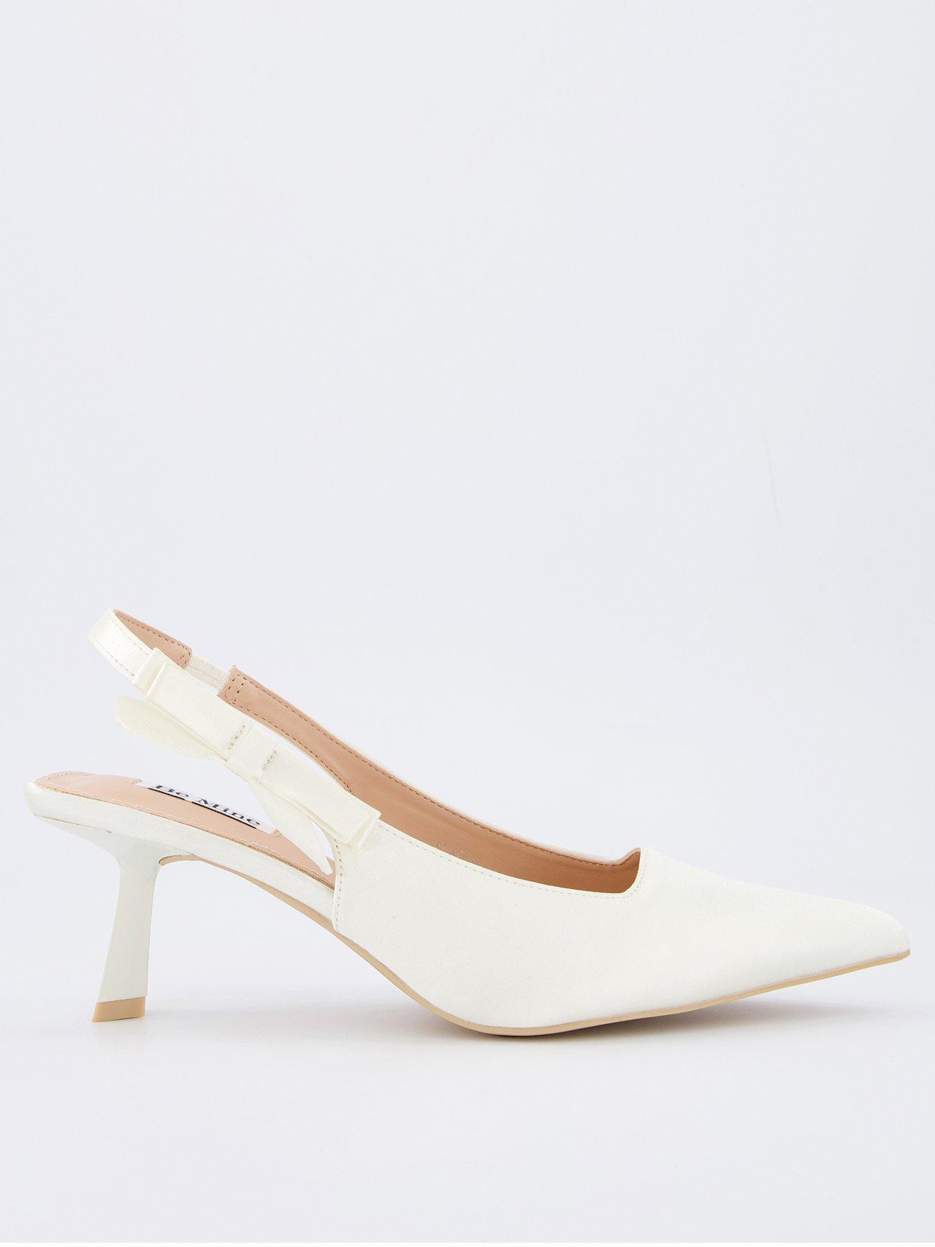  image of raid-be-mine-almeria-heeled-shoes-ivory-satin
