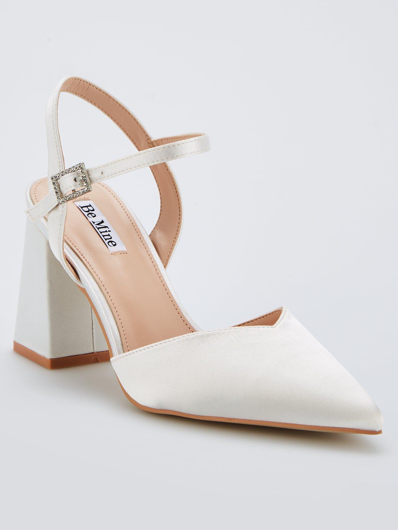  image of raid-be-mine-wide-fit-frankie-heeled-shoes-ivory-satin