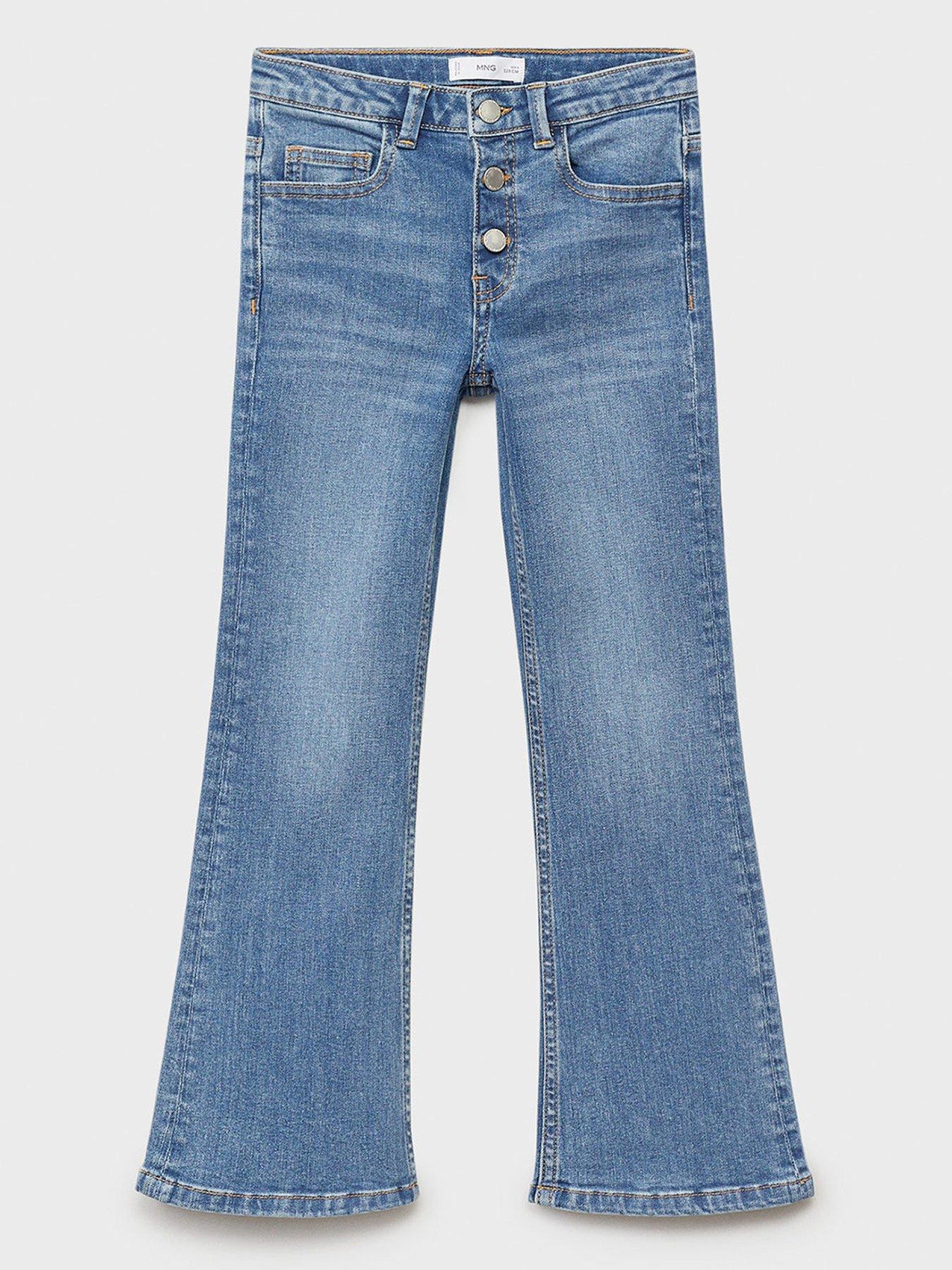  image of mango-girls-flare-jeans-blue