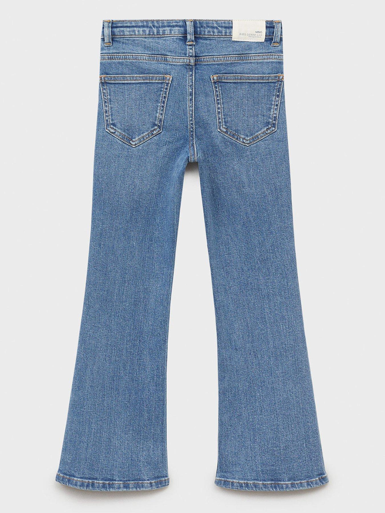  image of mango-girls-flare-jeans-blue