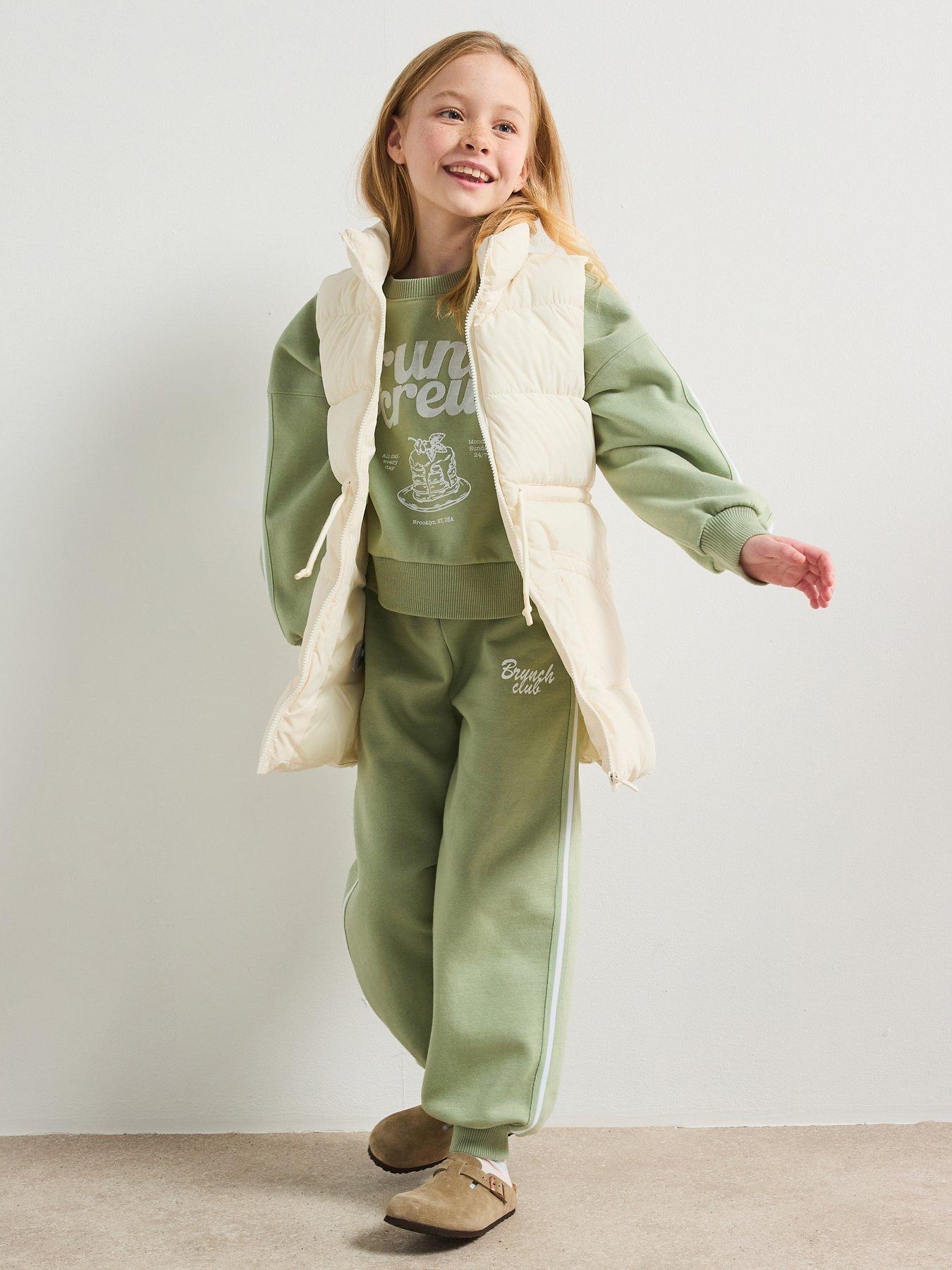 undefined Girls Longline Gilet - Cream