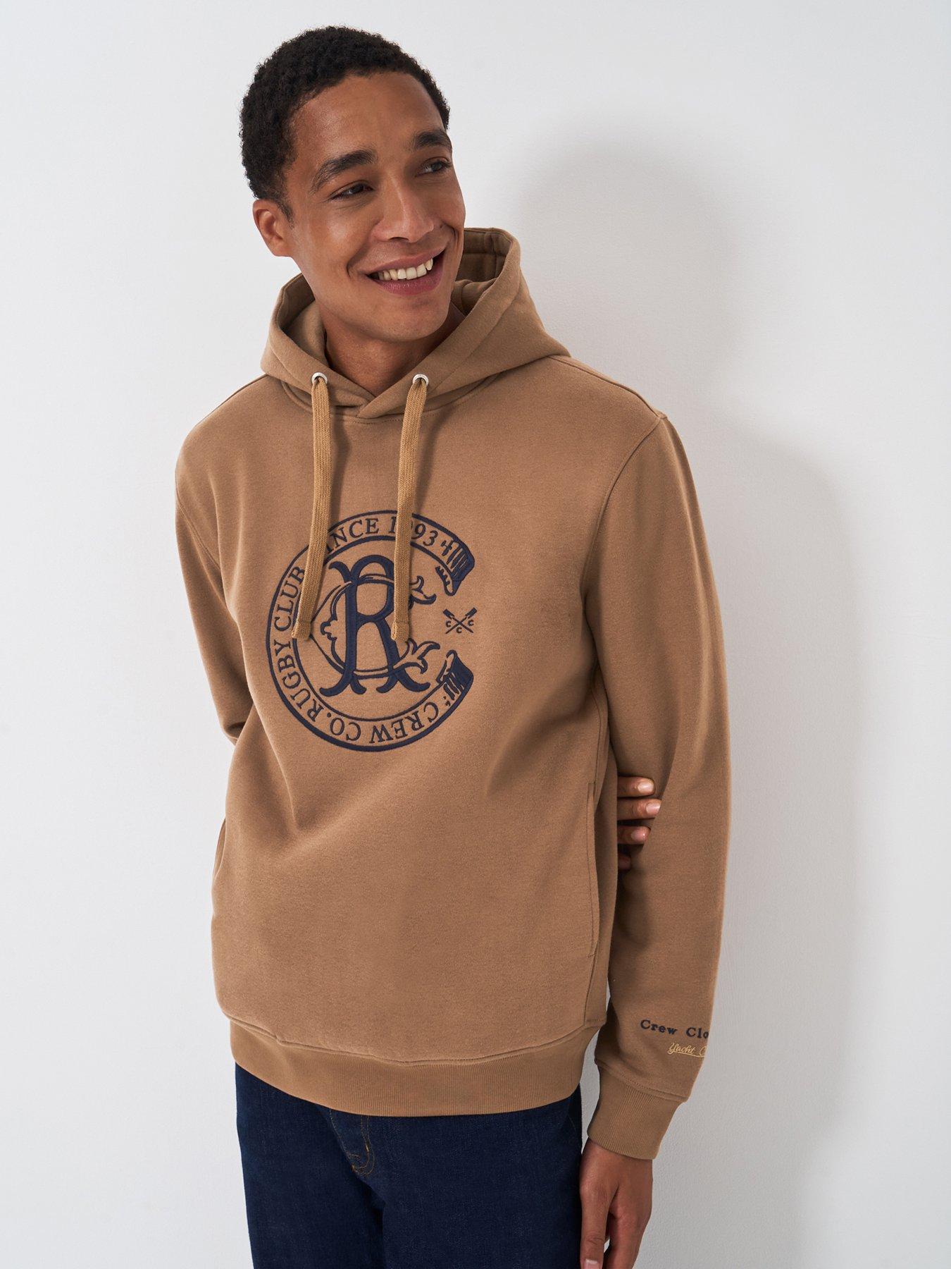 undefined Embroidered Graphic Hoodie- Brown