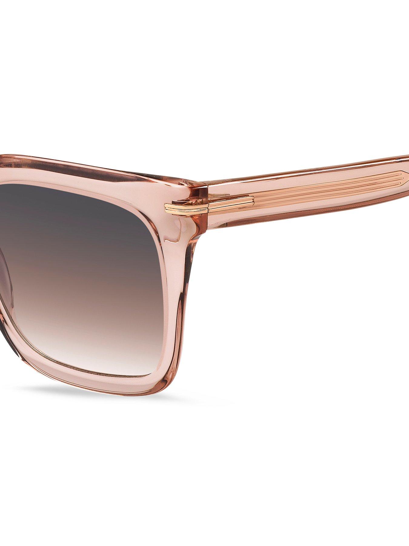  image of boss-clear-acetate-frame-sunglasses-pink