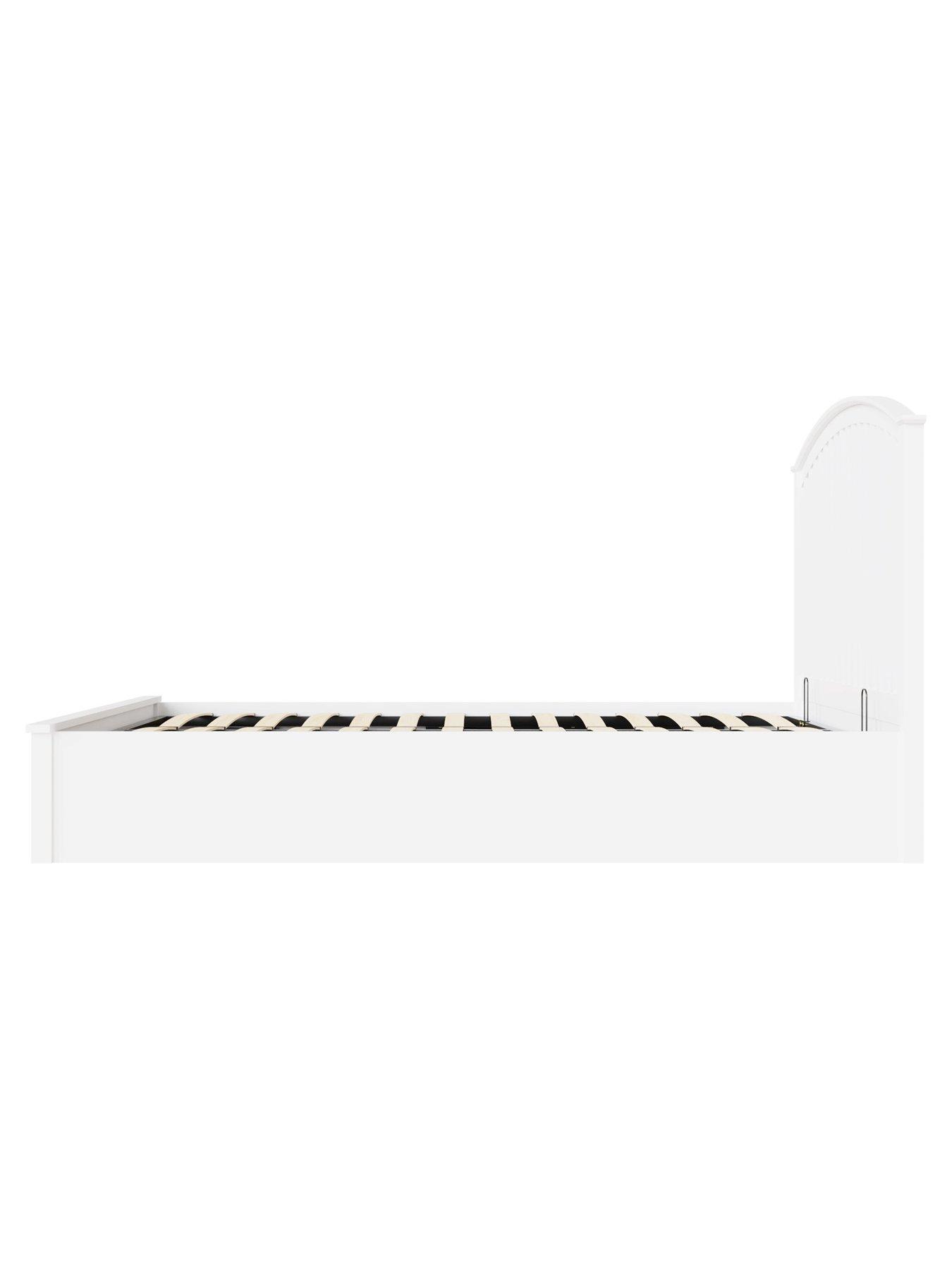 Image 5 of 6 of GFW Madrid Wooden End Lift Up Ottoman Storage Bed with Sleepycastle Mattress Options (Buy &amp; SAVE!) - White