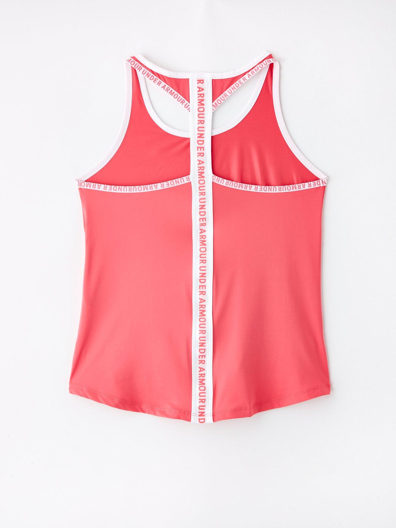  image of under-armour-junior-girls-training-tech-knockout-tank-pink