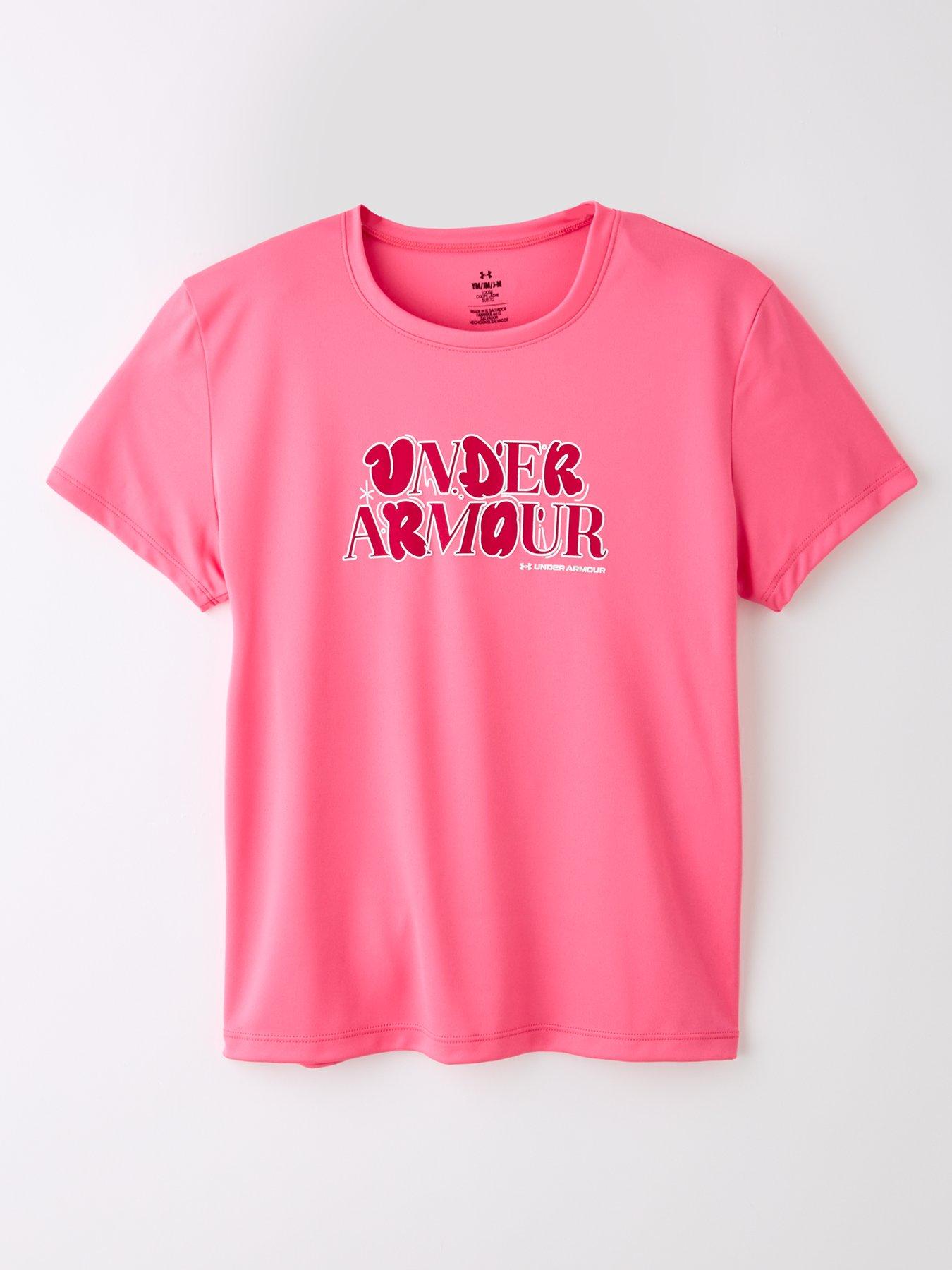 under-armour-junior-girls-training-tech-wordmark-t-shirt-pink