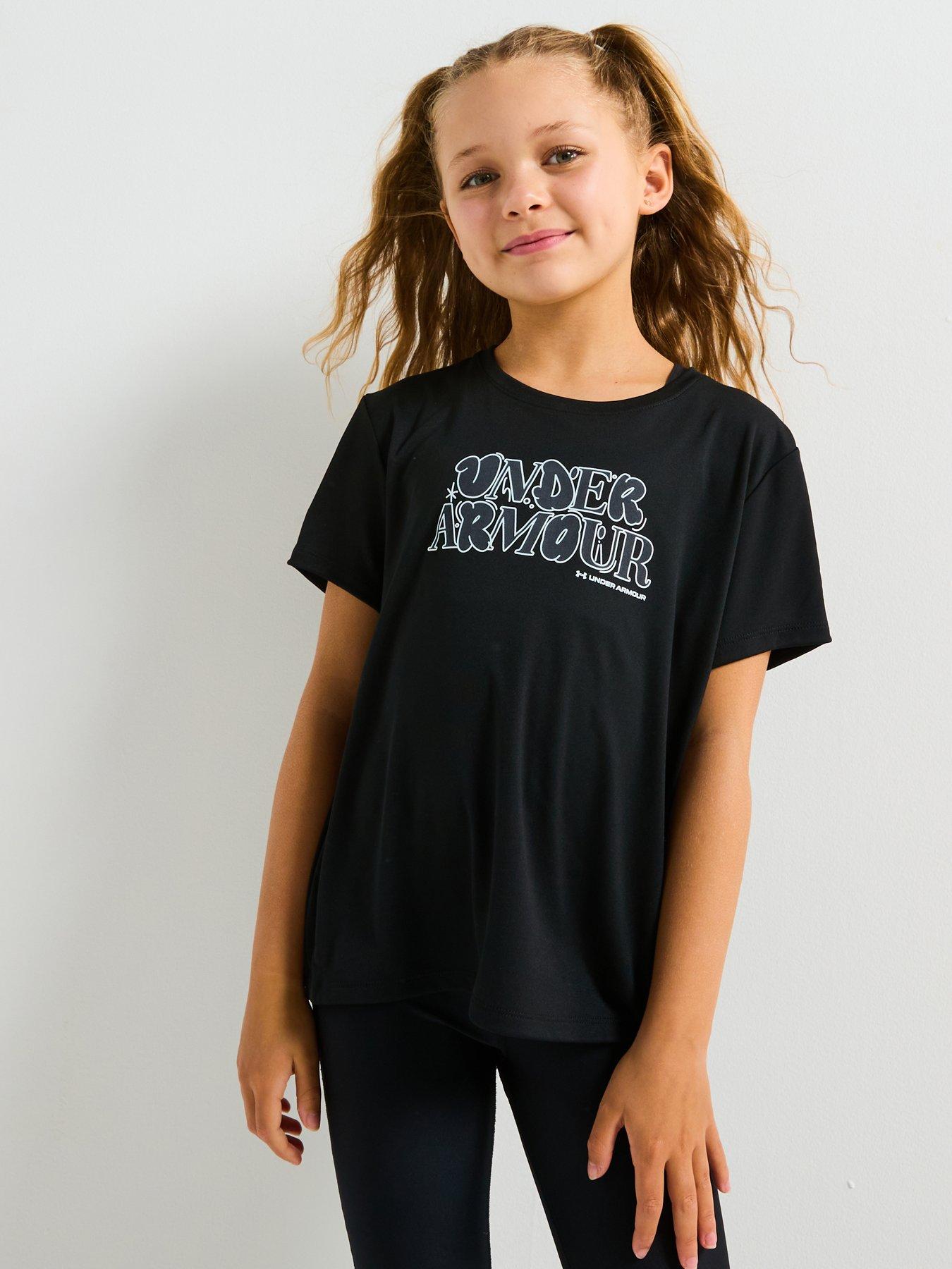 under-armour-junior-girls-training-tech-wordmark-t-shirt-black