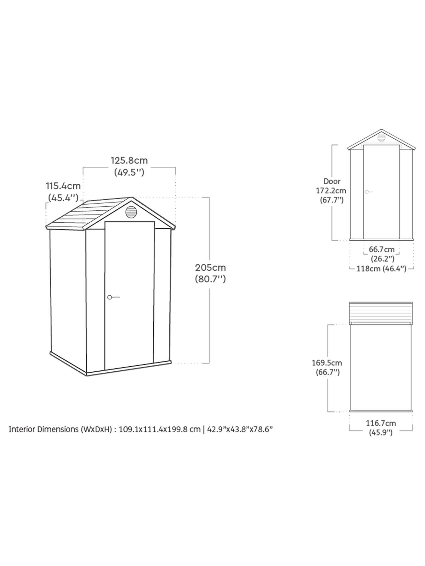 Keter Darwin Shed 4x4 brown | Littlewoods