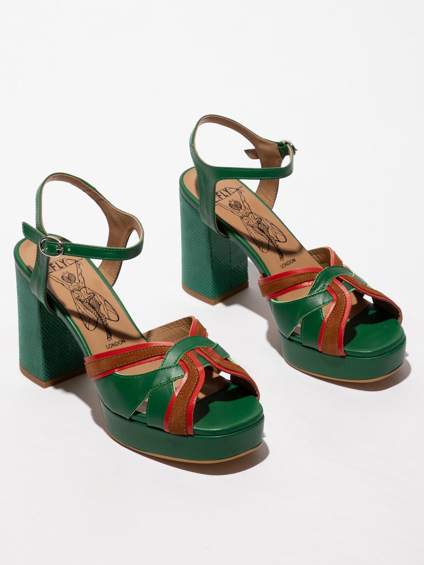 stillFront image of fly-london-ezui-platform-heeled-sandal-green
