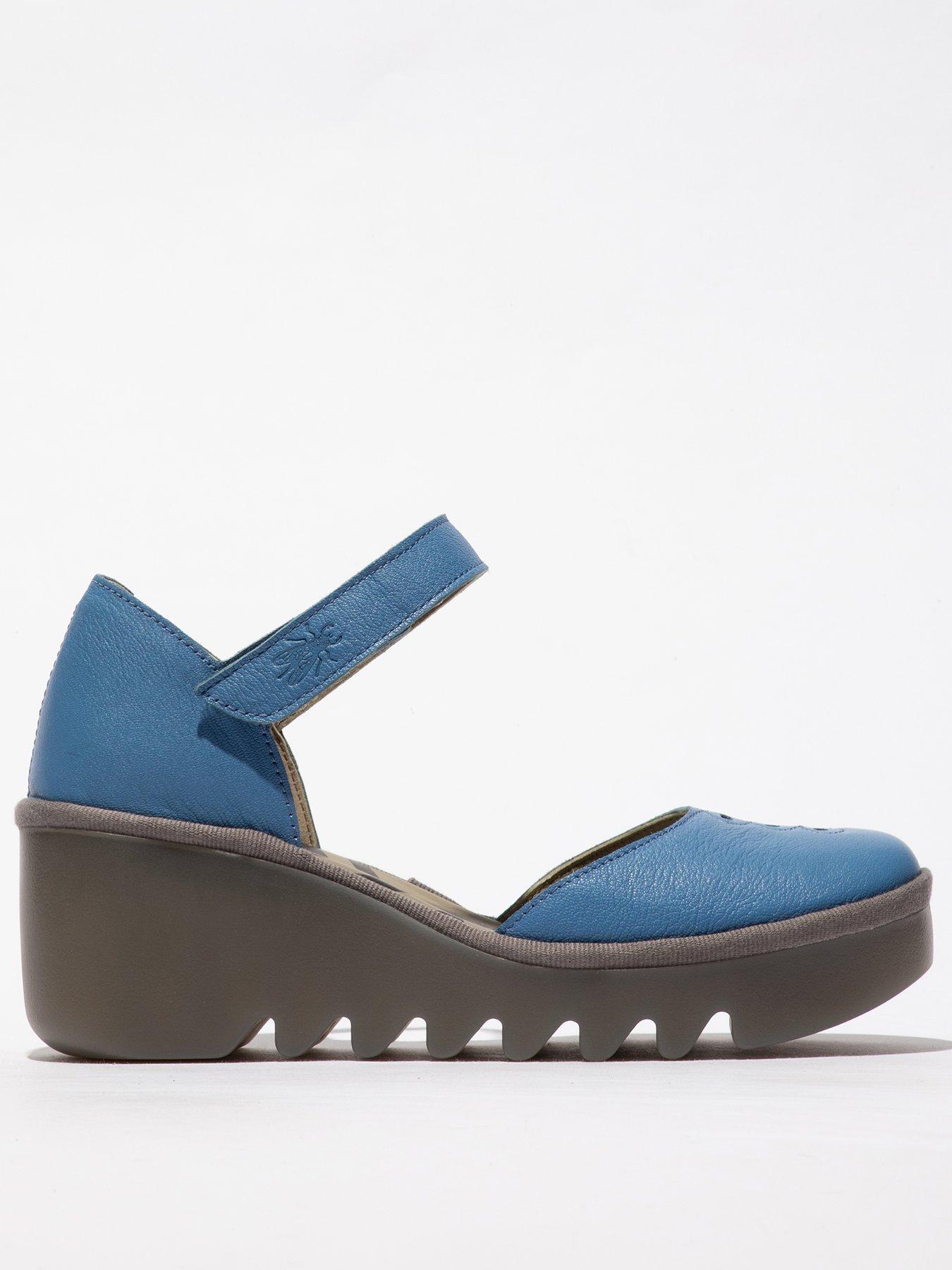  image of fly-london-biso-round-toe-wedge-shoe-blue