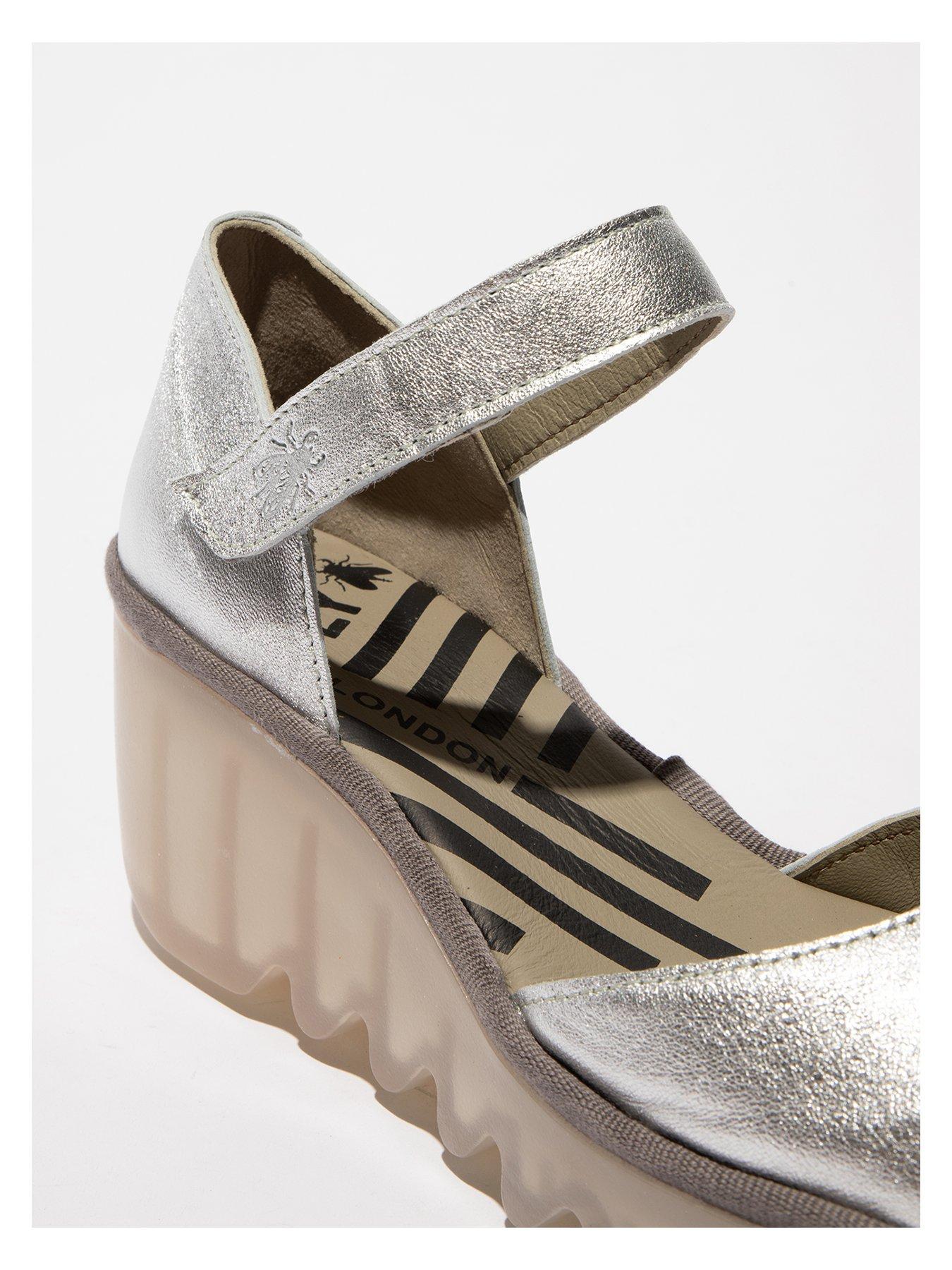  image of fly-london-biso-round-toe-wedge-shoe-silver