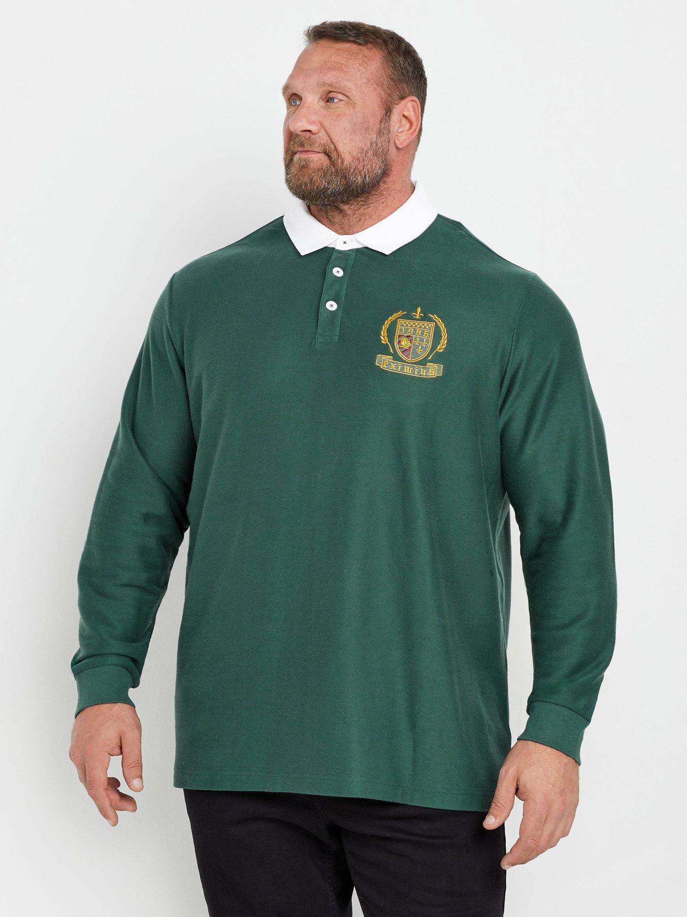 undefined Long Sleeve Rugby Polo Shirt - Green