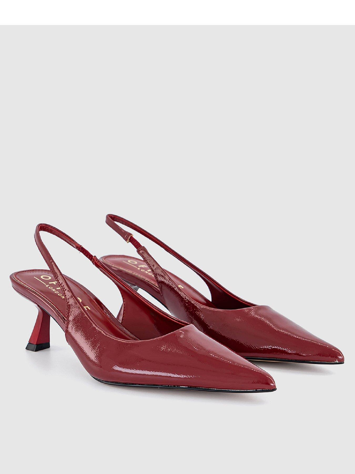  image of office-million-slingback-kitten-heel-red