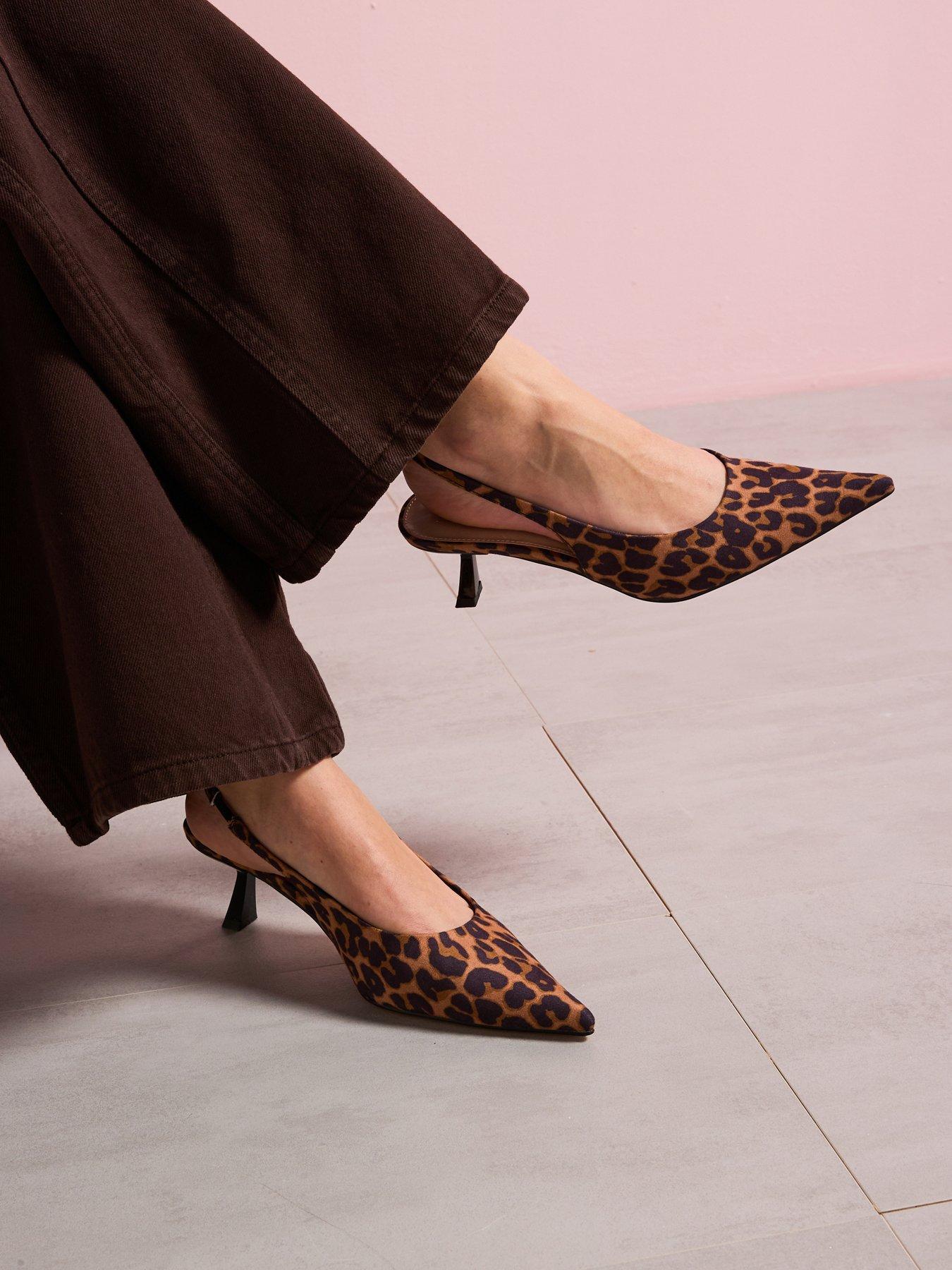 image of office-million--slingback-kitten-heel-leopard
