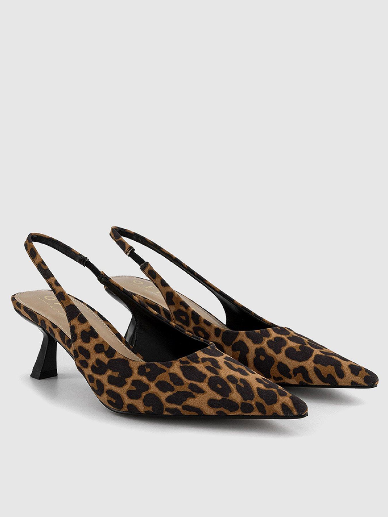  image of office-million--slingback-kitten-heel-leopard