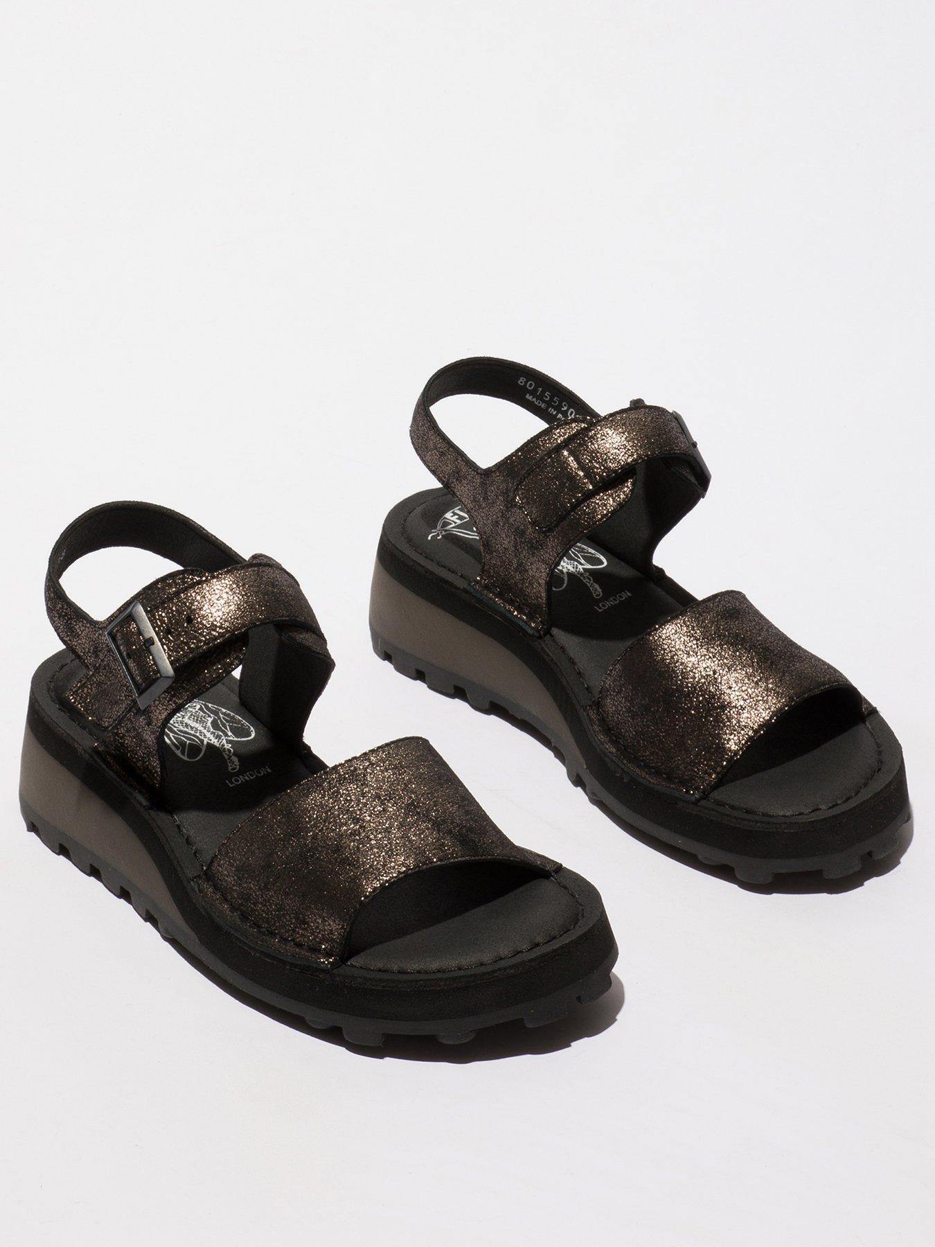  image of fly-london-haly-chunky-sandal-black