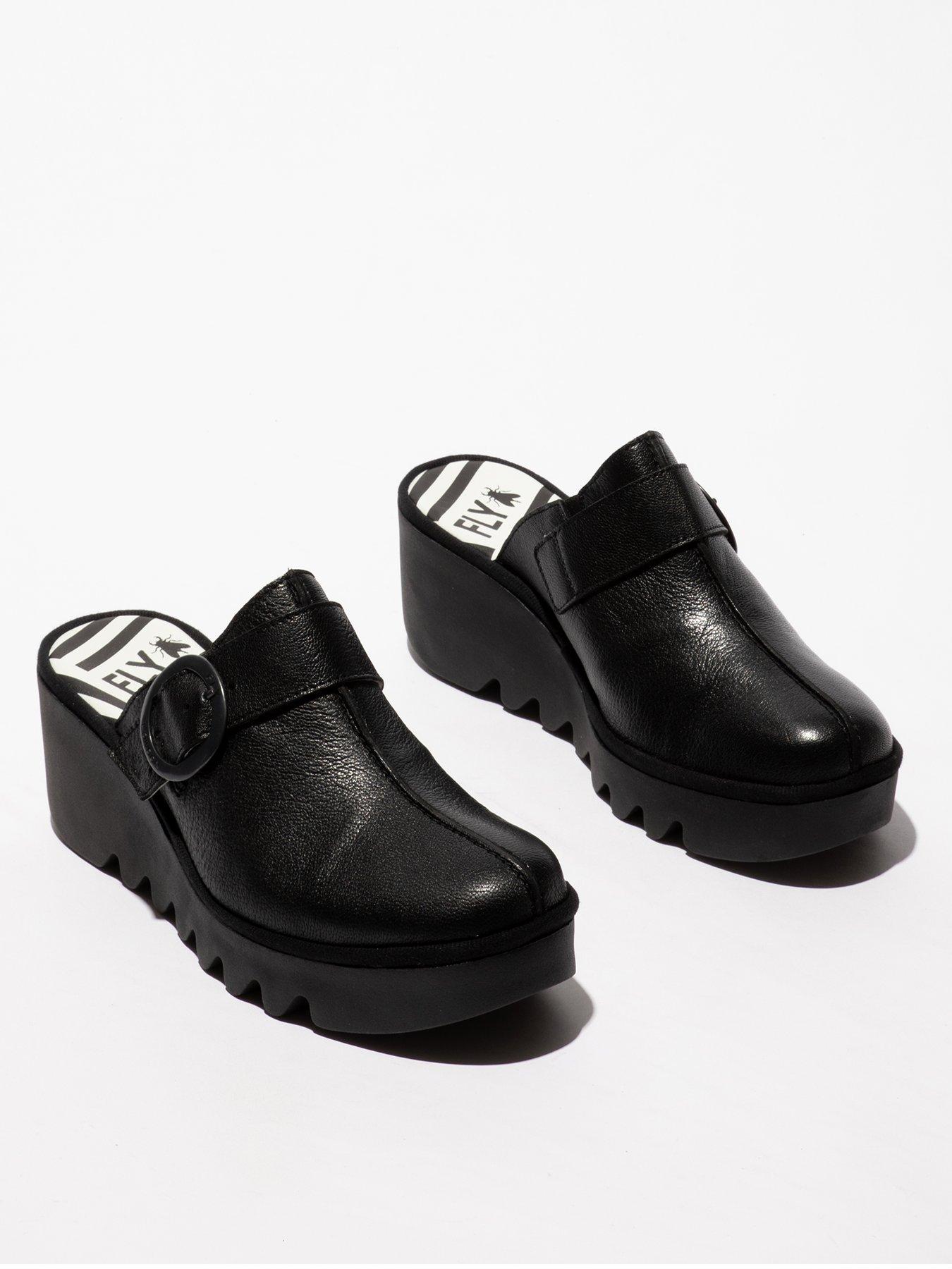  image of fly-london-blok-closed-toe-clog-black