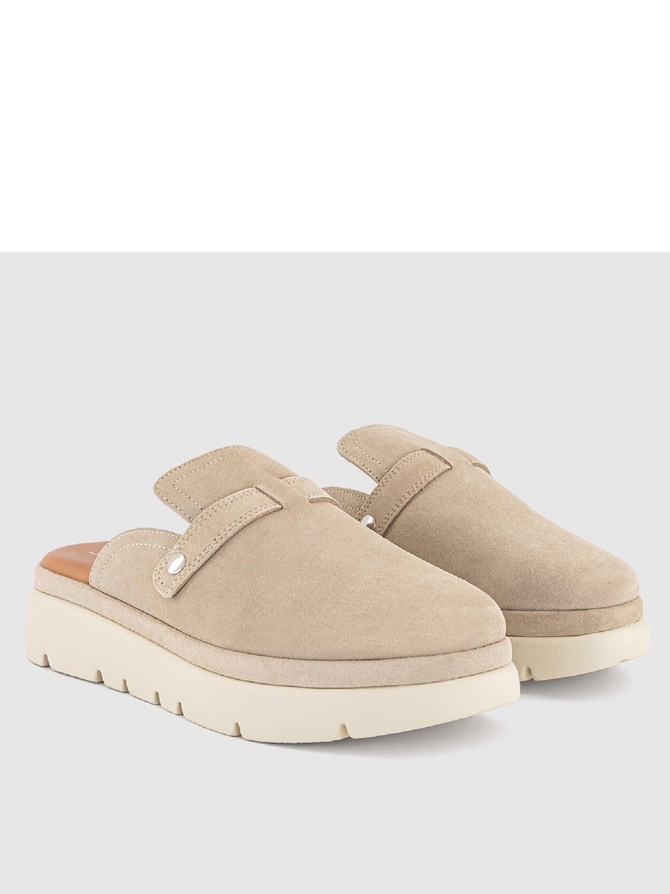  image of office-fia-suede-clog-taupe-suede