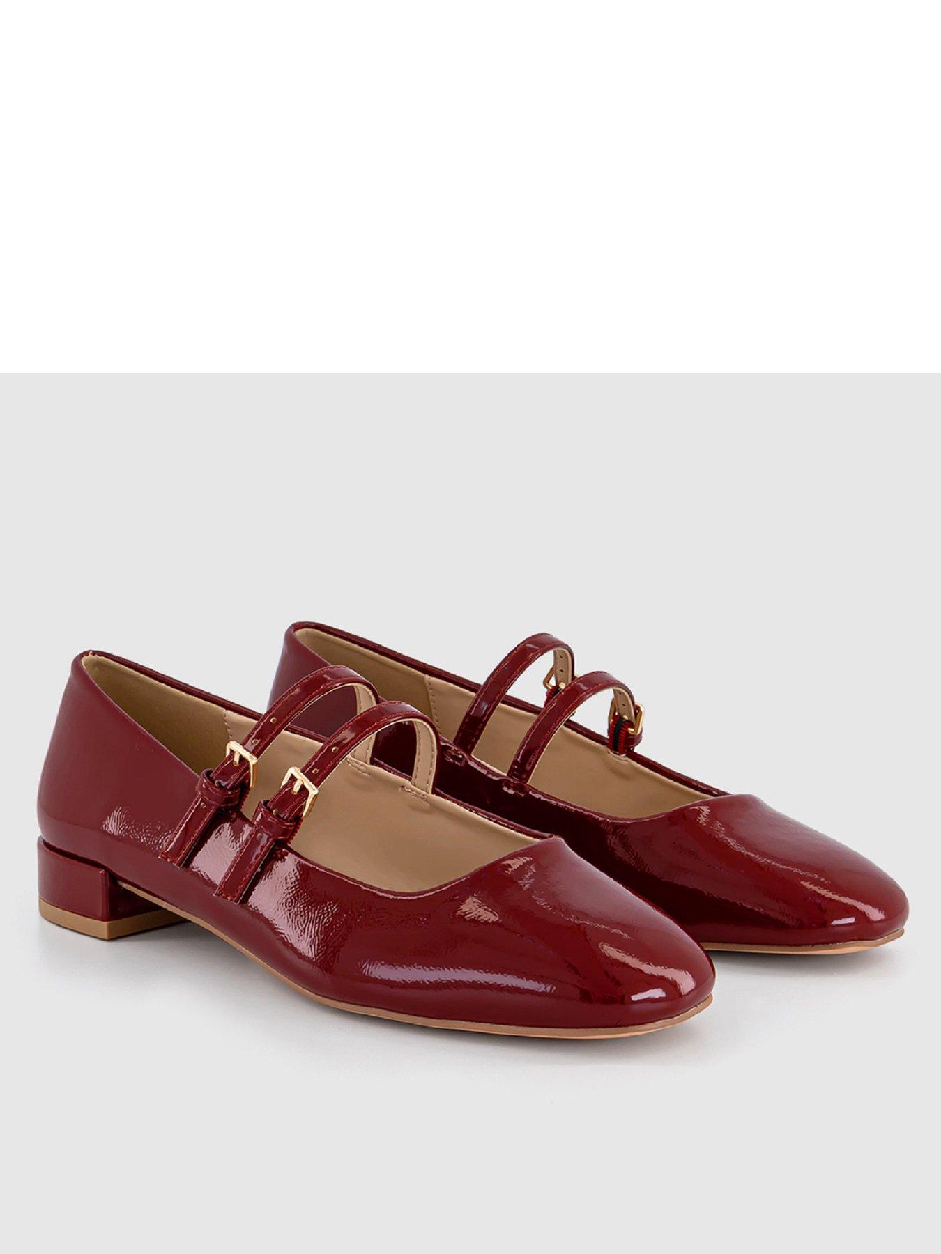  image of office-frances-two-strap-mary-jane-shoe-red-patent