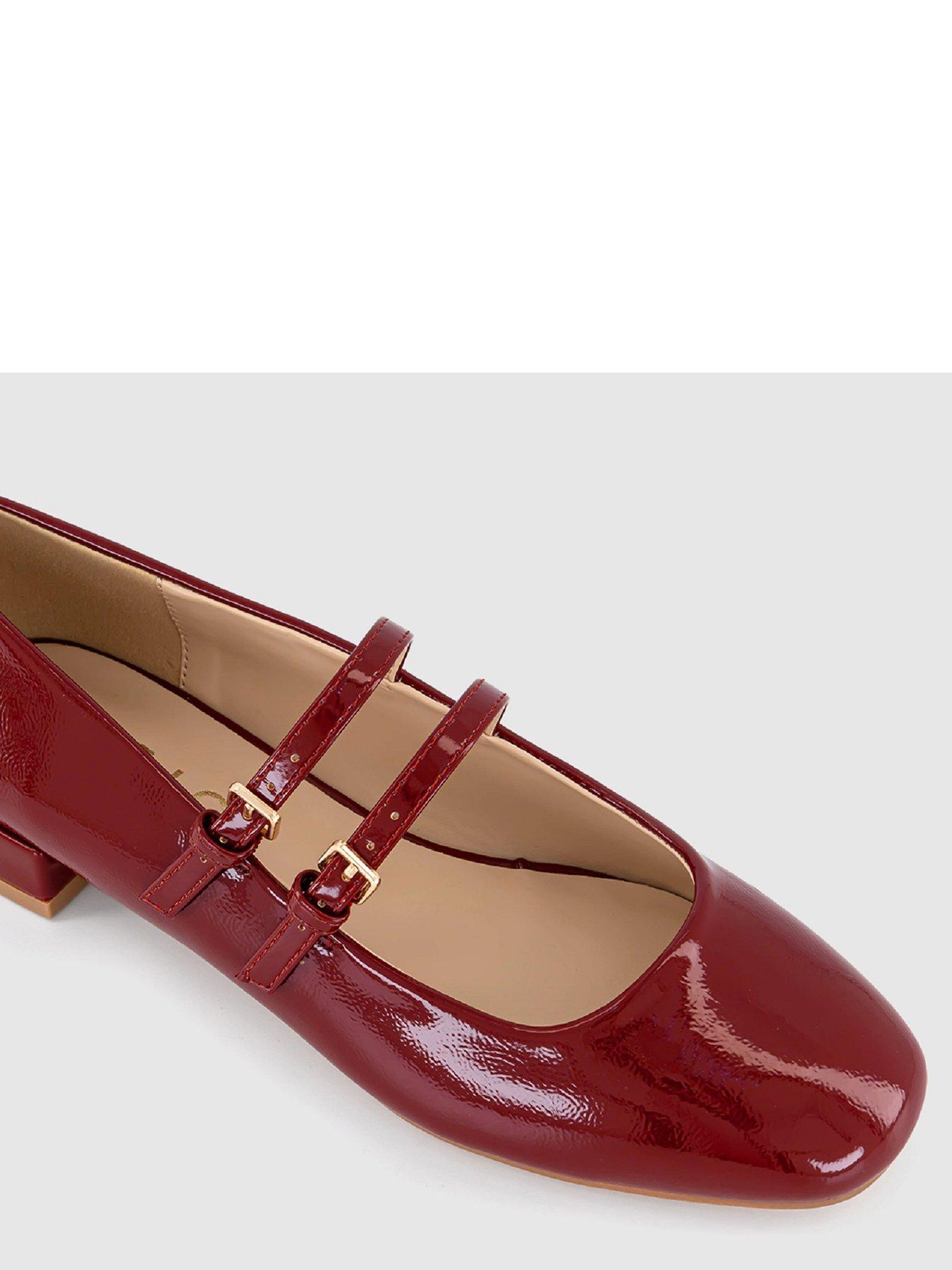 OFFICE Frances Two Strap Mary Jane Shoe - Red Patent