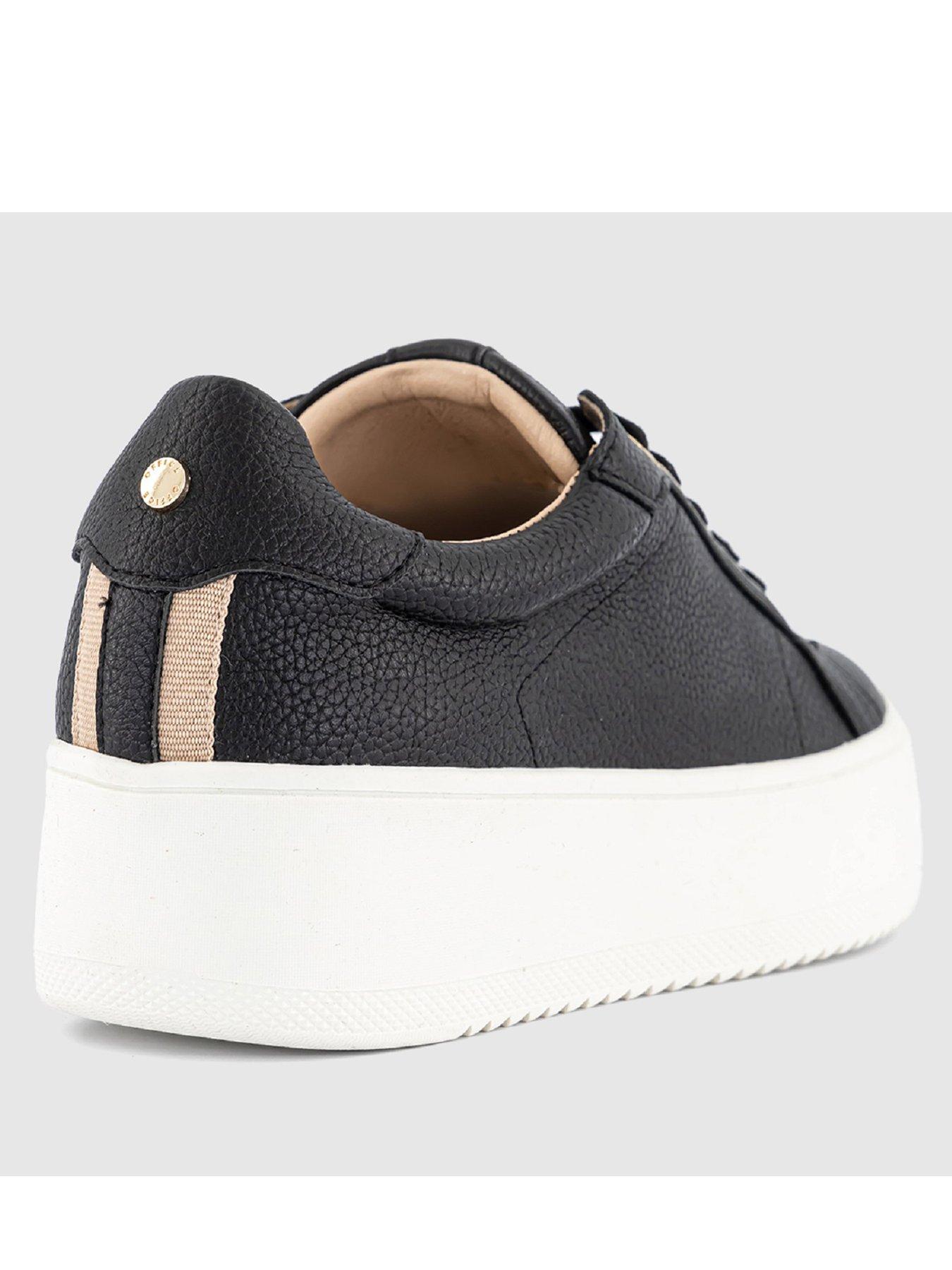  image of office-tilly-platform-lace-up-trainer-black
