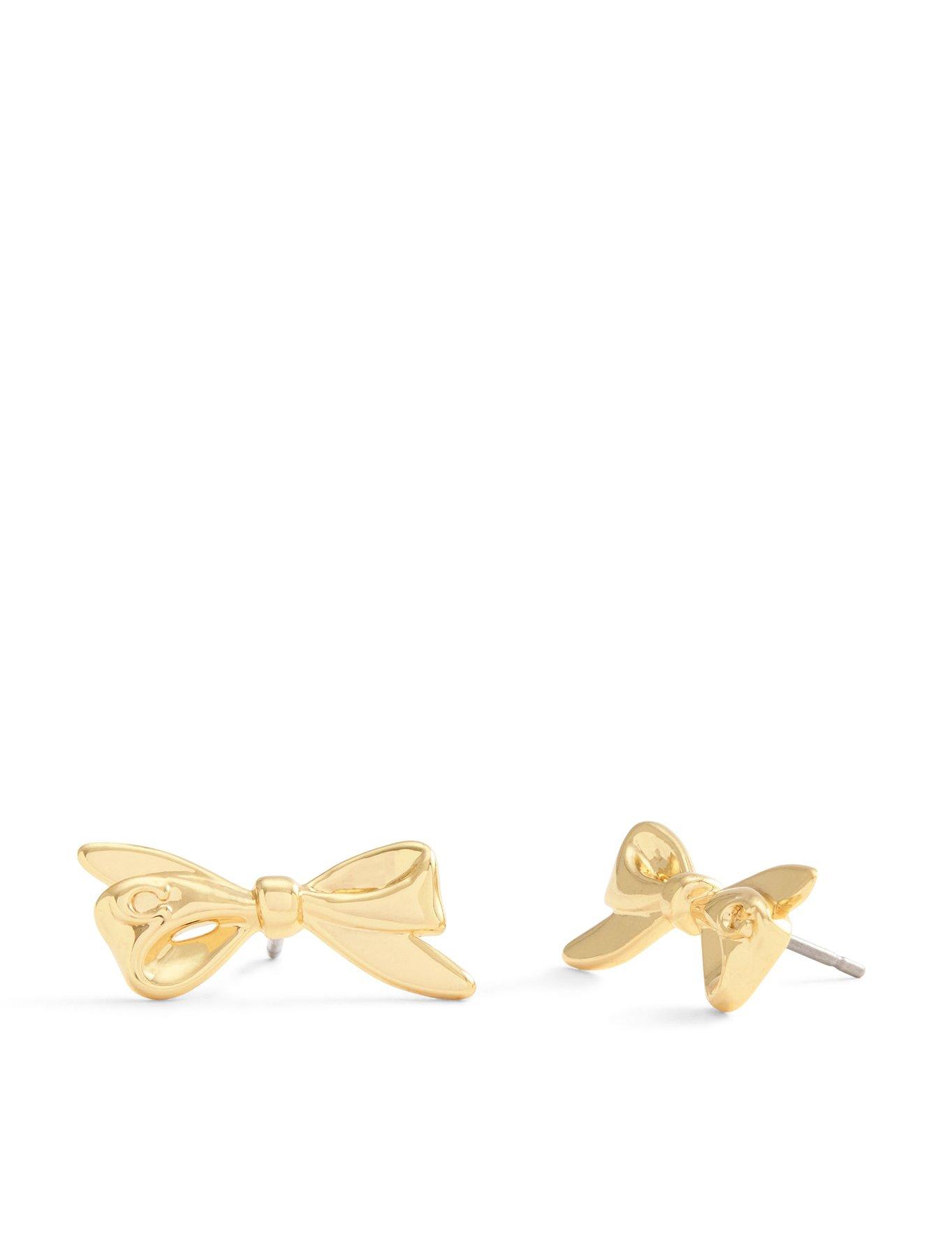 coach-signature-bow-stud-earrings-gold