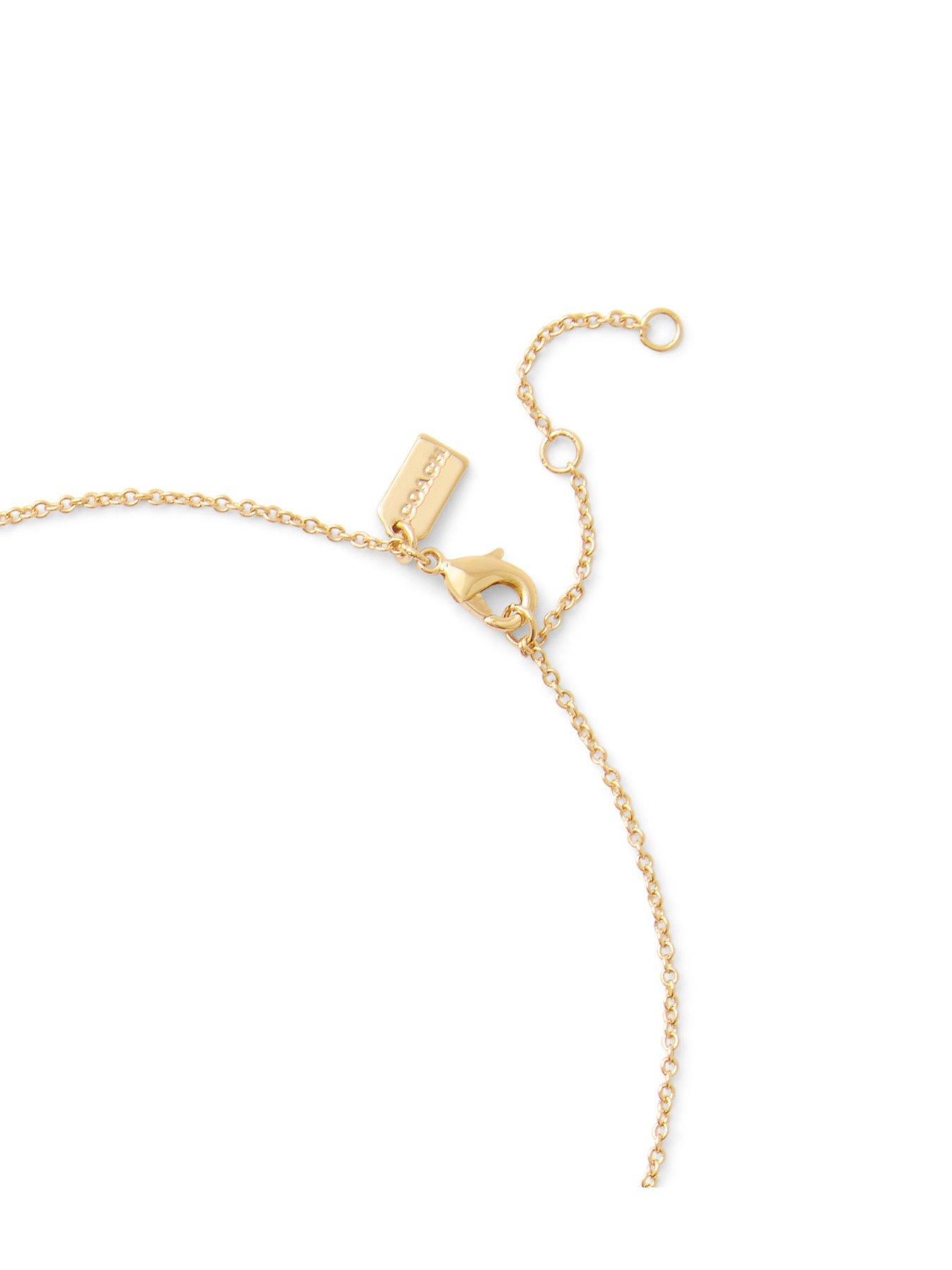  image of coach-signature-butterfly-pendant-necklace-white
