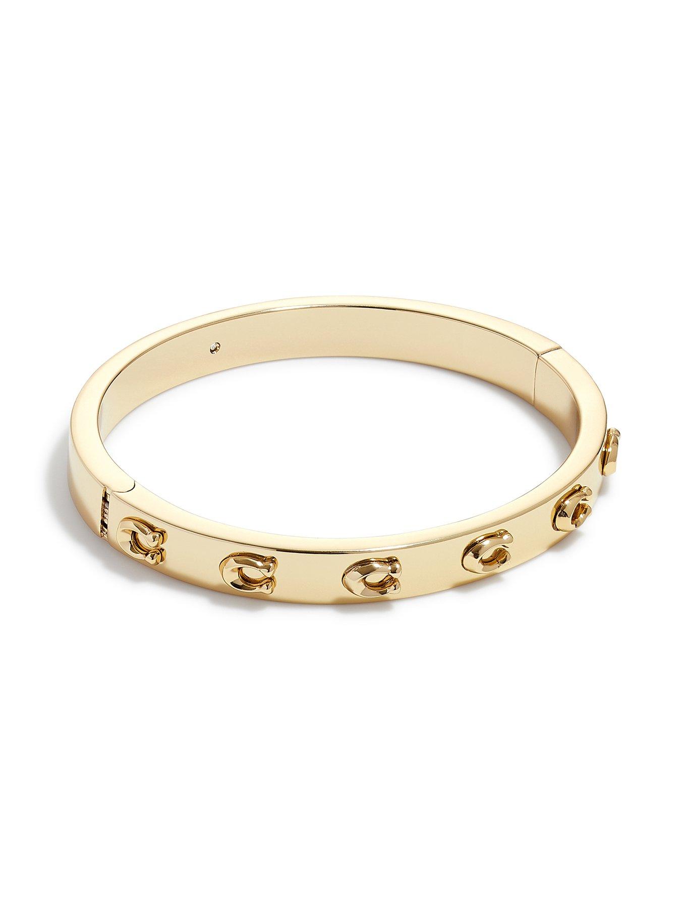  image of coach-signature-c-hinged-bangle-bracelet