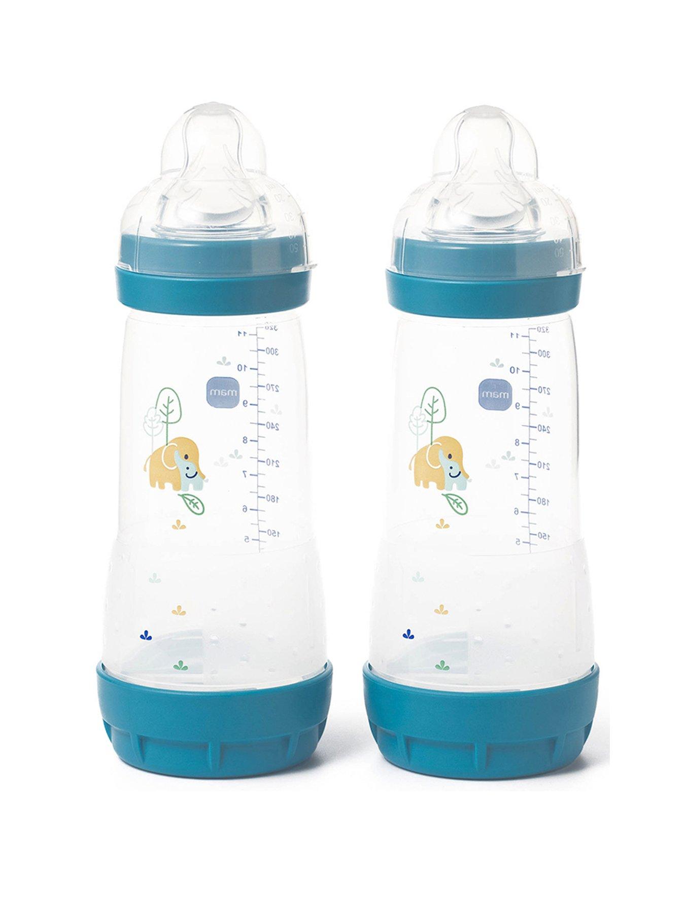 Image 1 of 6 of MAM Easy Start Anti-Colic Baby Bottle 320ml - 2pk Blue