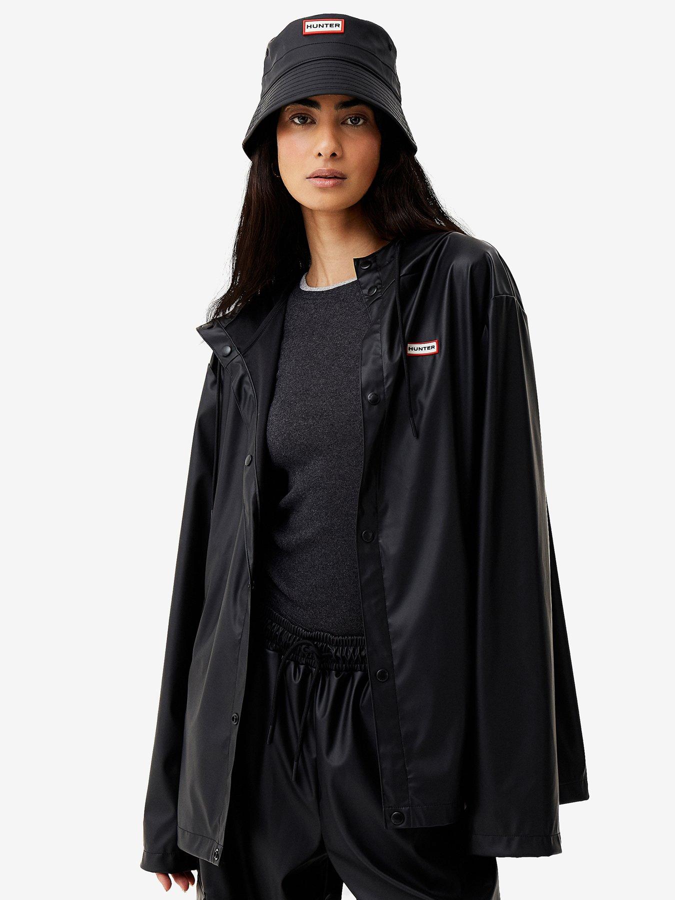 Hunter Izzy Pu Hooded Jacket - Black