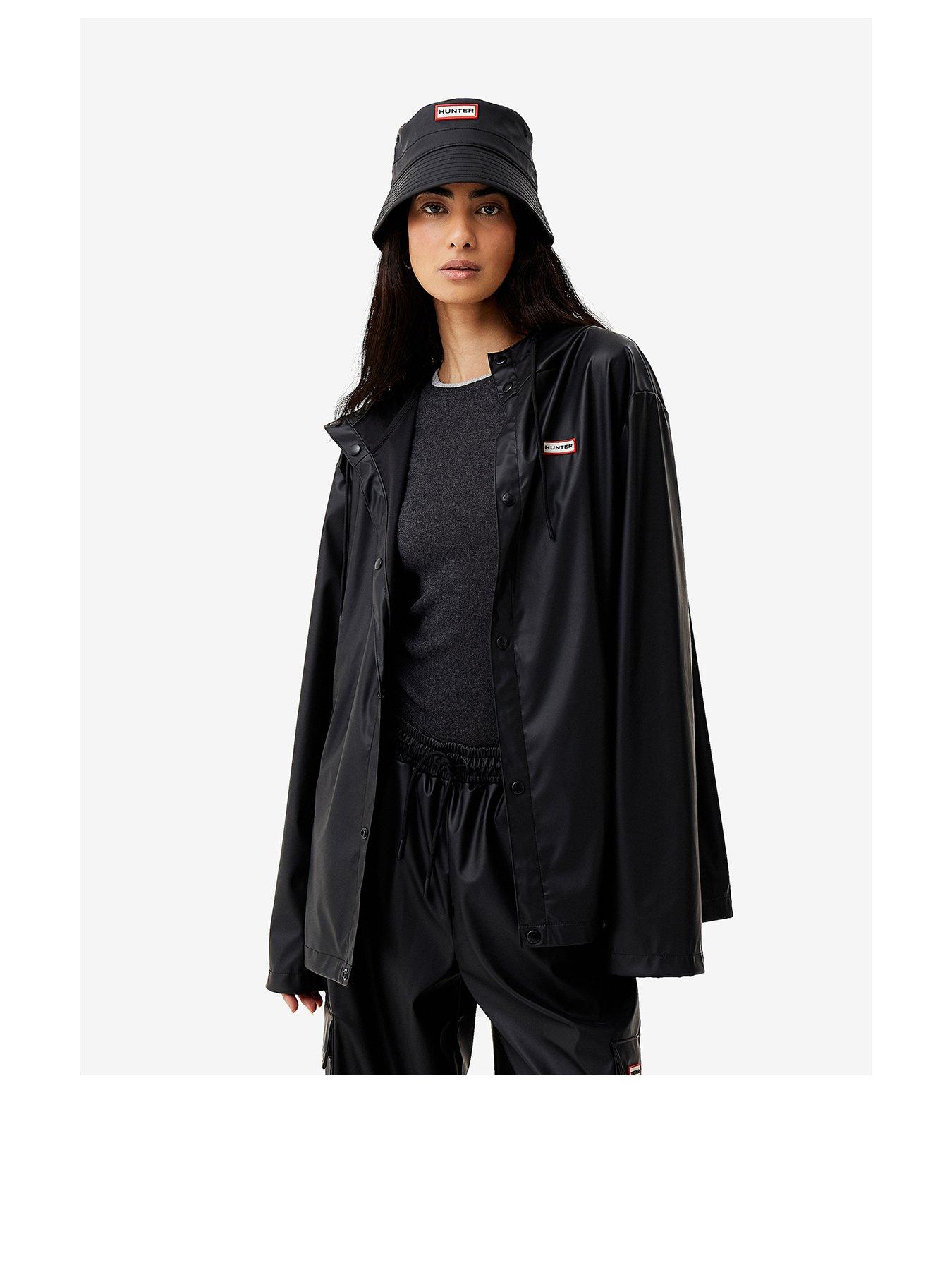 Image 1 of 4 of Hunter Izzy Pu Hooded Jacket - Black
