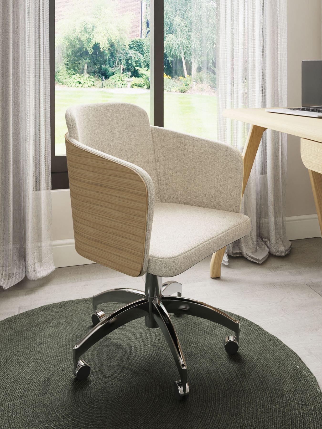 Jual San Francisco Fabric Office Chair - Real Wood Veneer