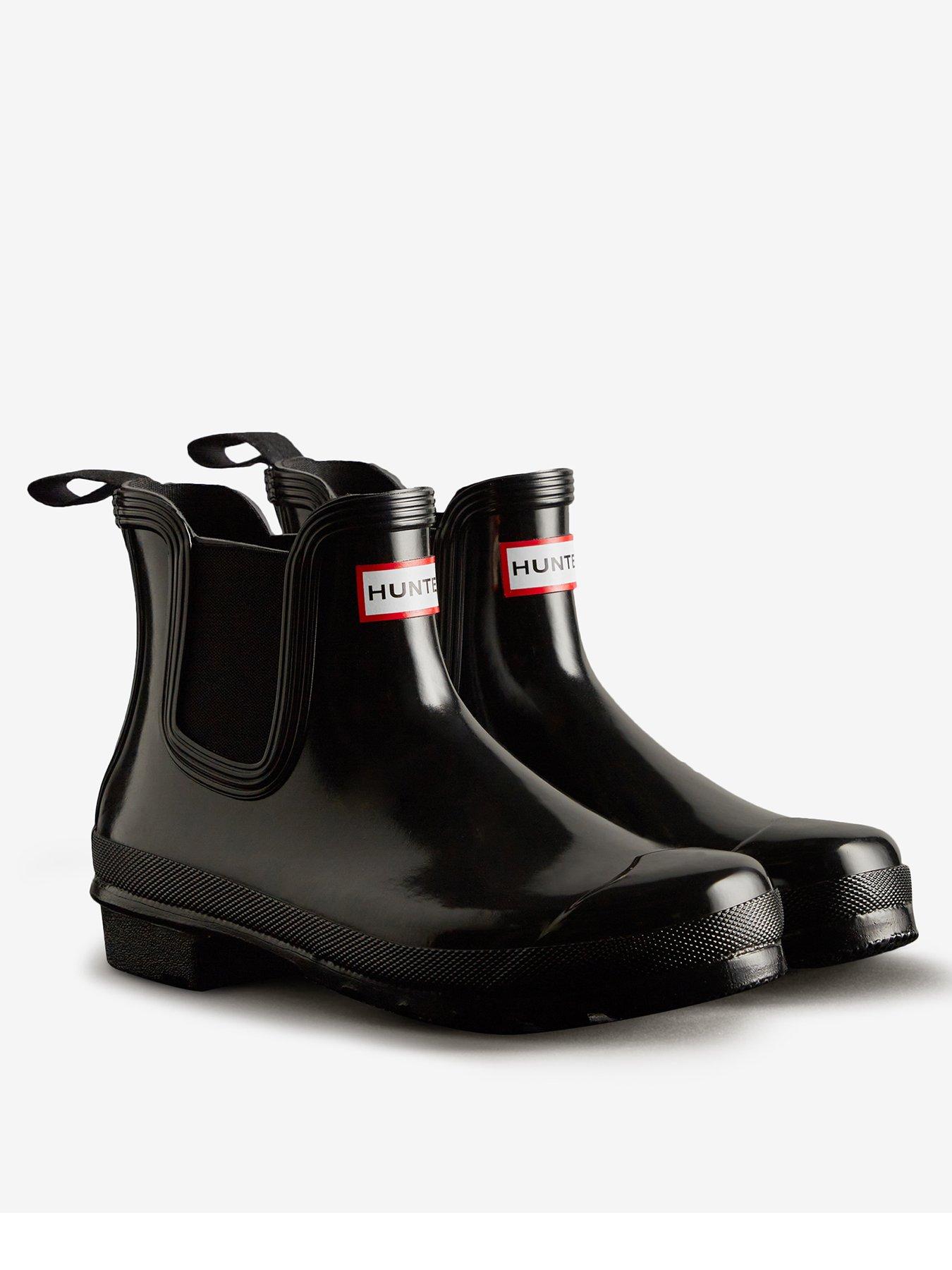 Image 1 of 4 of Hunter Womens Original Gloss Chelsea Boot - Black