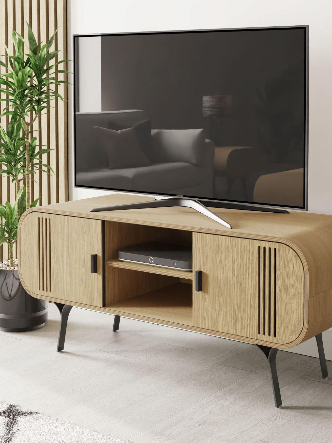 Image 1 of 4 of Jual Milano Real Wood Veneer&nbsp;TV Stand &nbsp;- Real Wood Oak&nbsp;Veneer