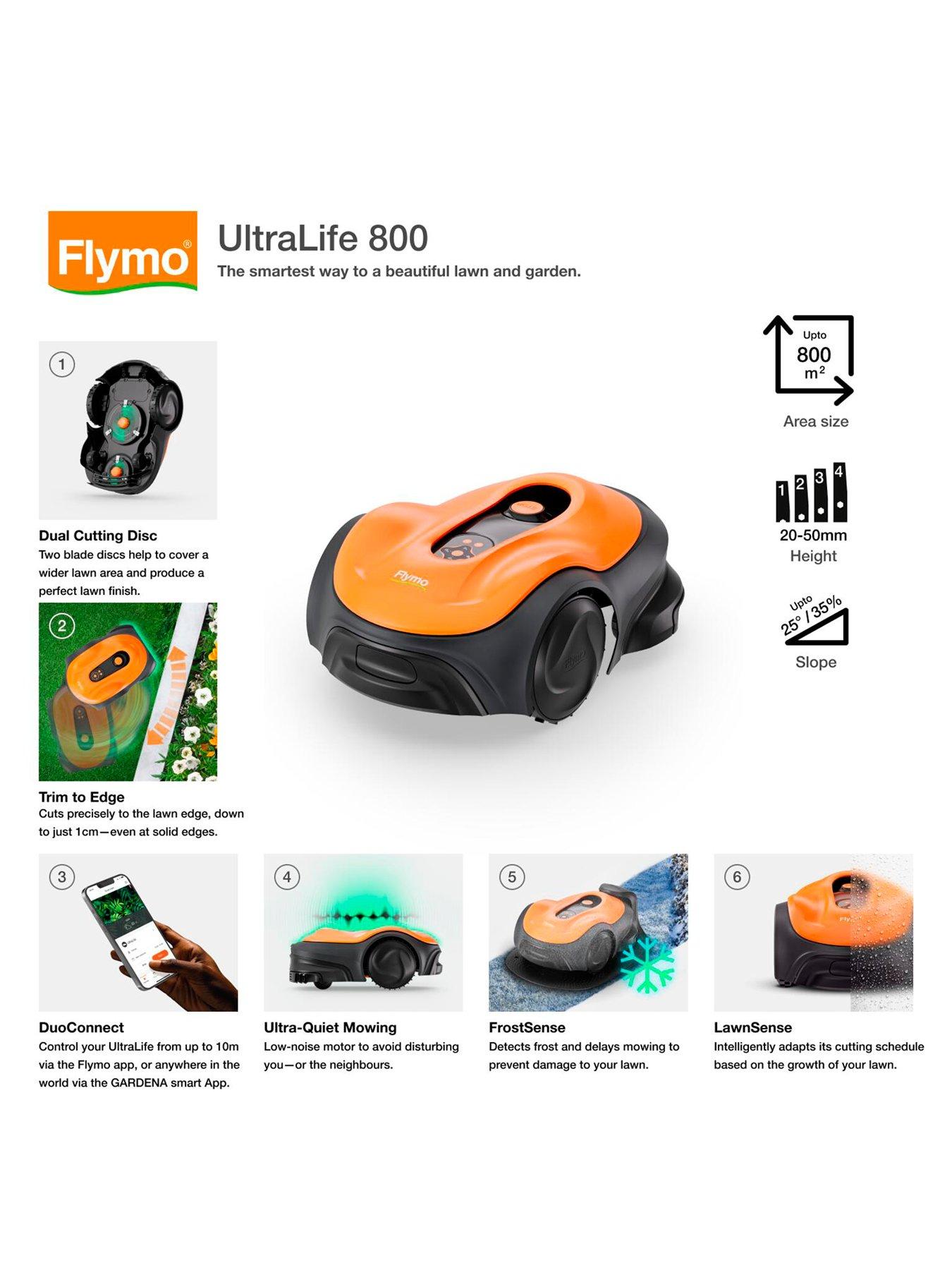 stillFront image of flymo-ultralife-800-robot-lawnmower