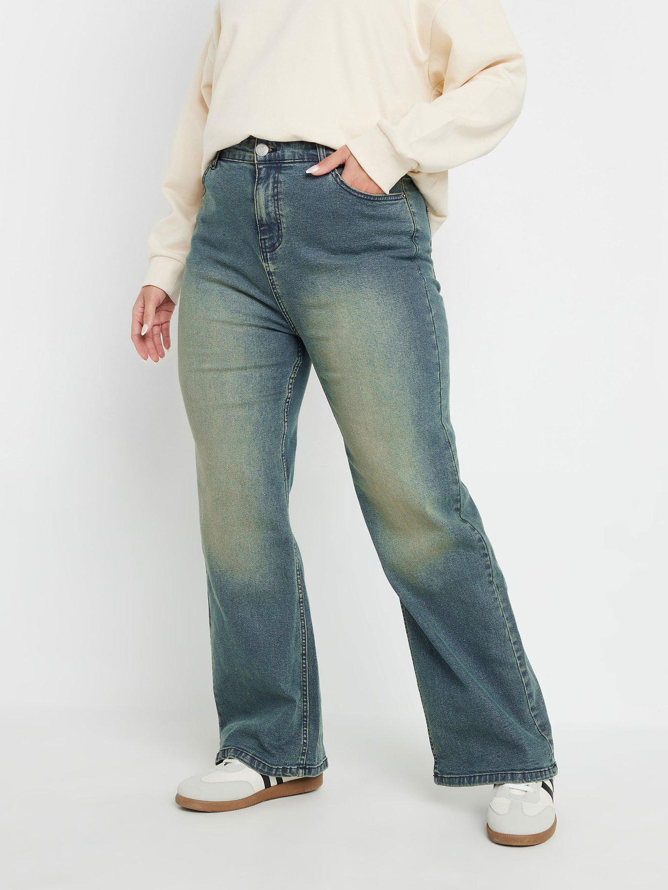 undefined Curve Wide Leg Jean - Blue