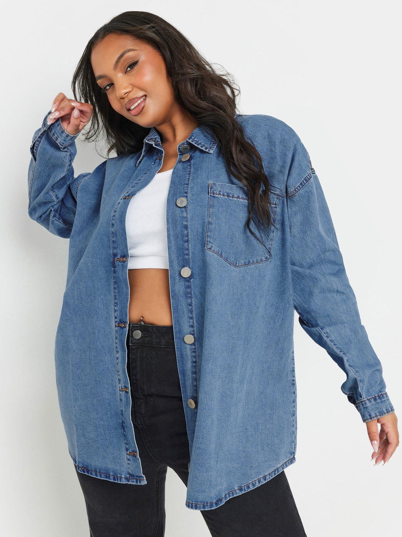 undefined Curve Denim Shirt - Blue