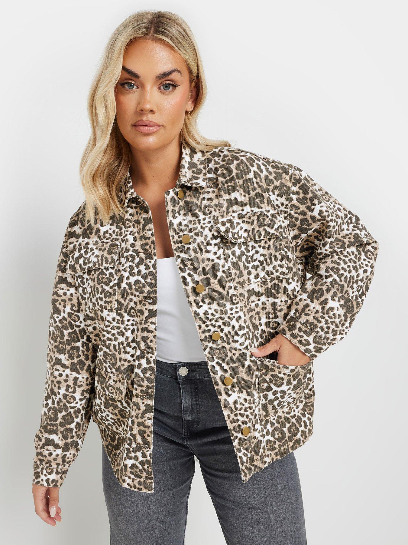 undefined Curve Animal Twill Jacket - Brown
