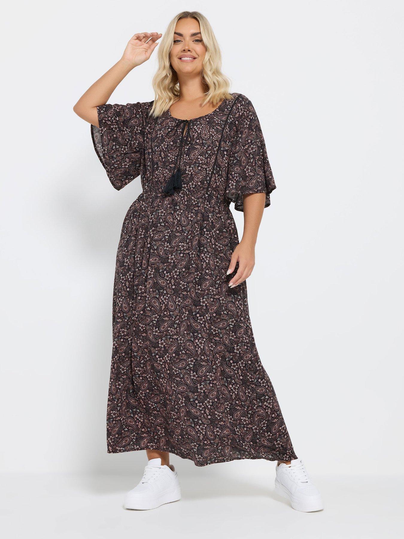undefined Curve Paisley Boho Dress