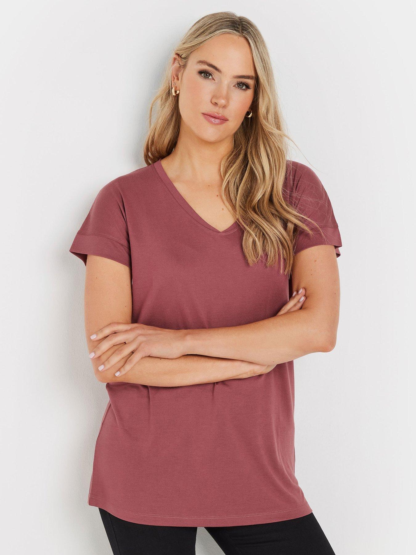 undefined Premium Modal V-Neck T-Shirt - Pink