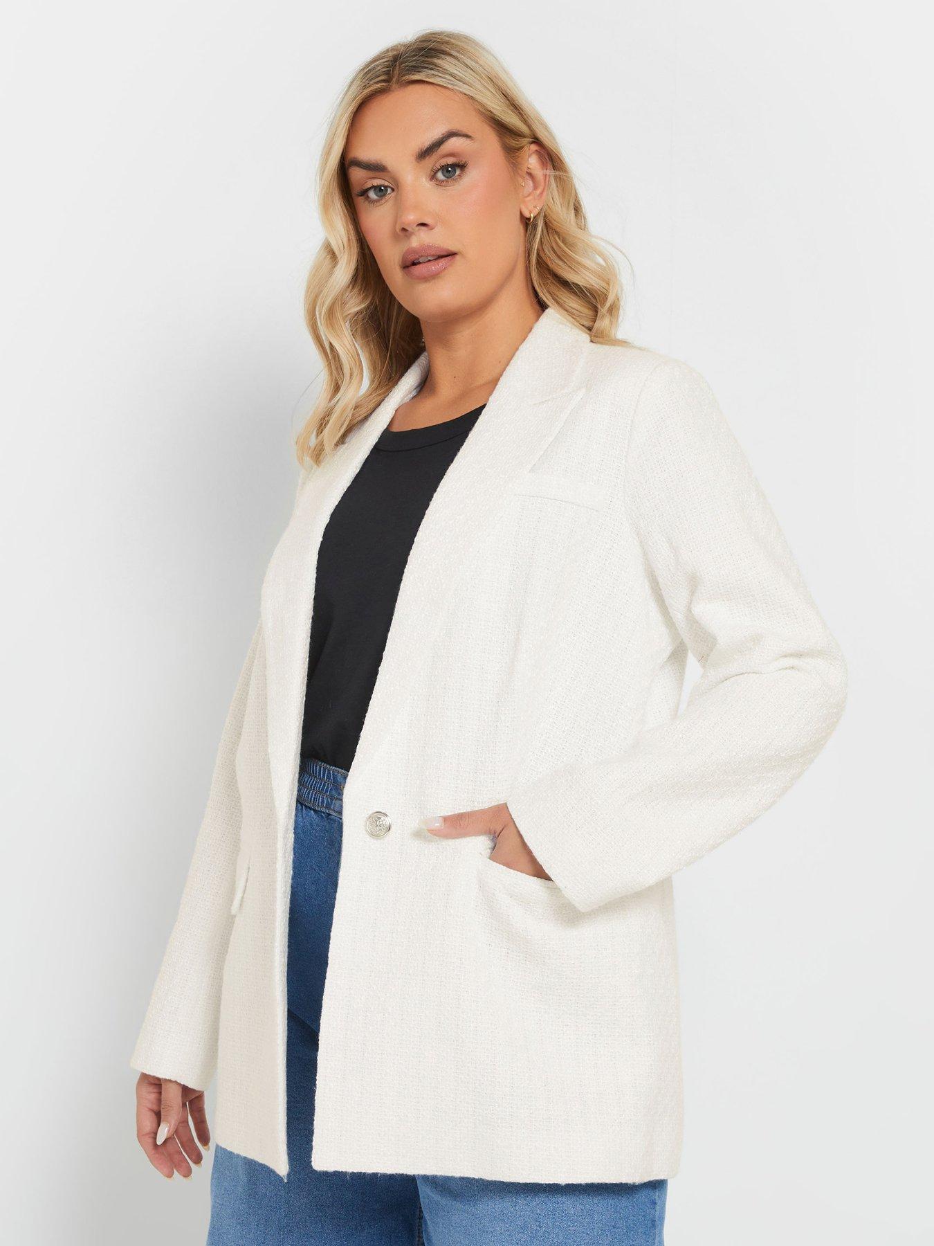undefined Curve Boucle Blazer - Ivory