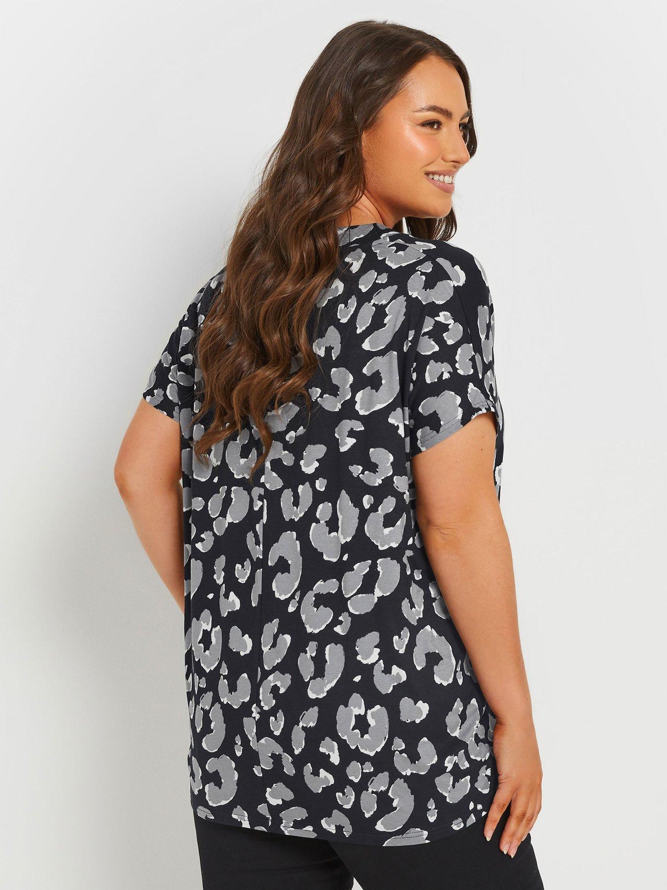  image of yours-curve-grown-on-basic-t-shirt-grey