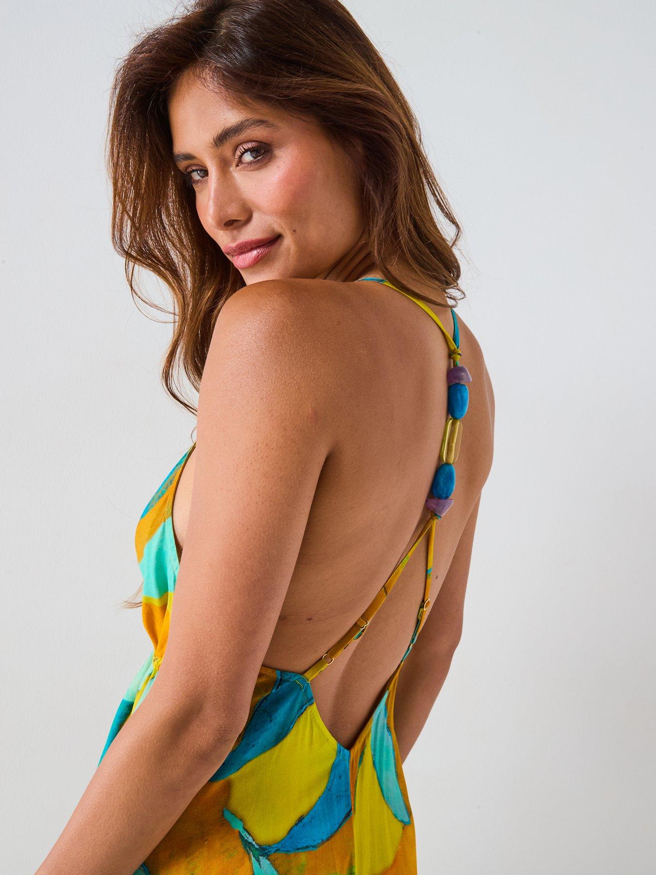 Image 6 of 6 of V by Very Beaded Maxi Beach Dress - Multi