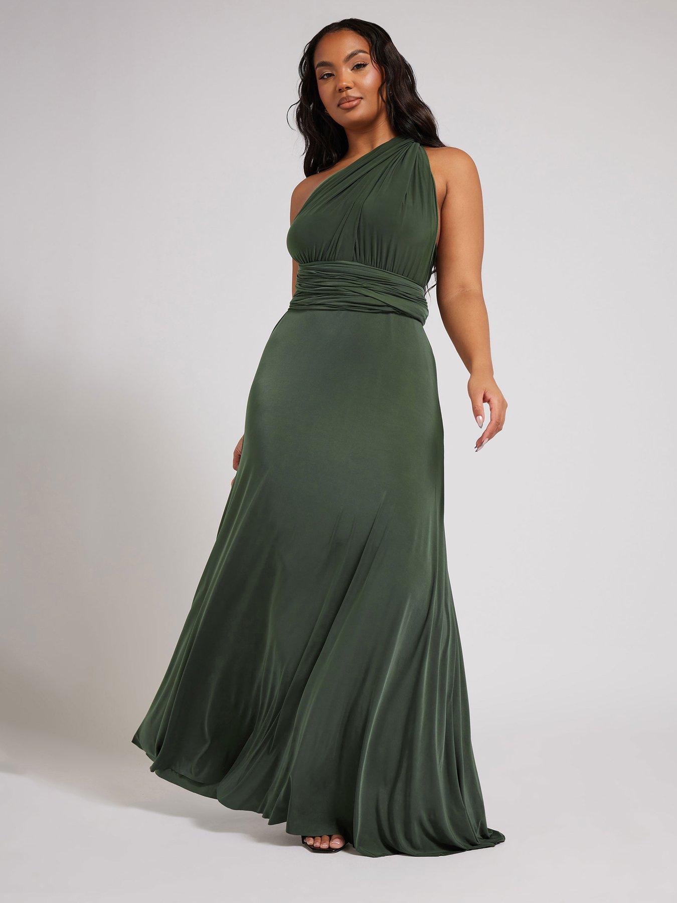 undefined Curve Multiway Maxi Dress - Olive Green
